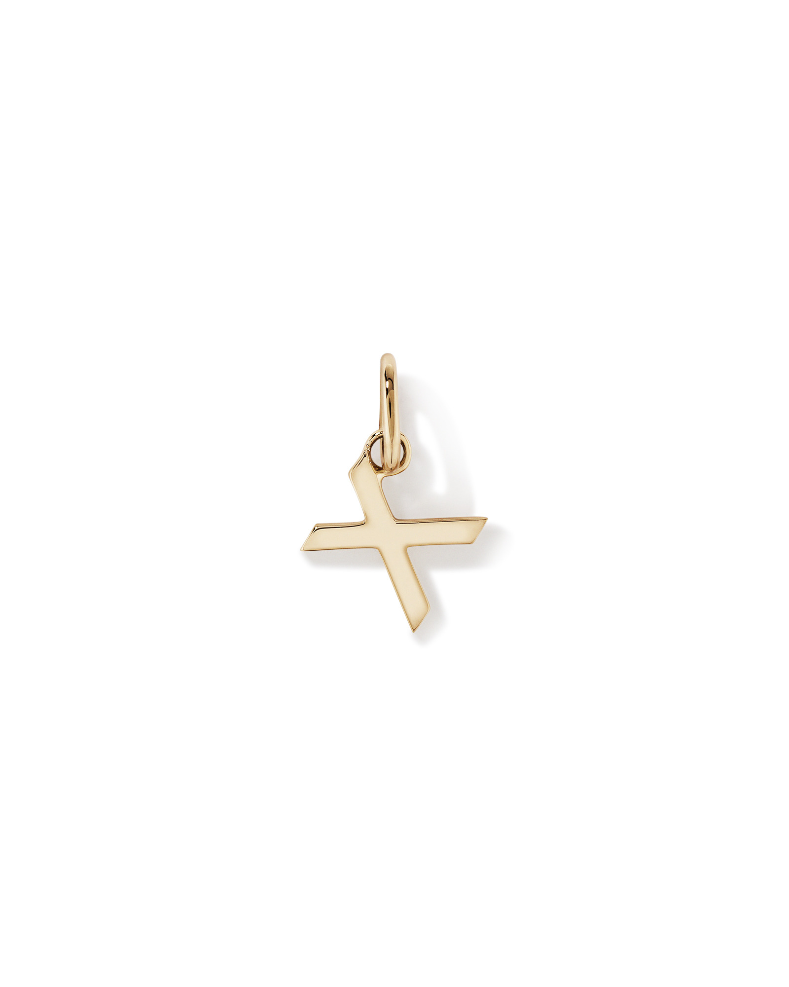 Letter X Initial Pendant in 10kt Yellow Gold