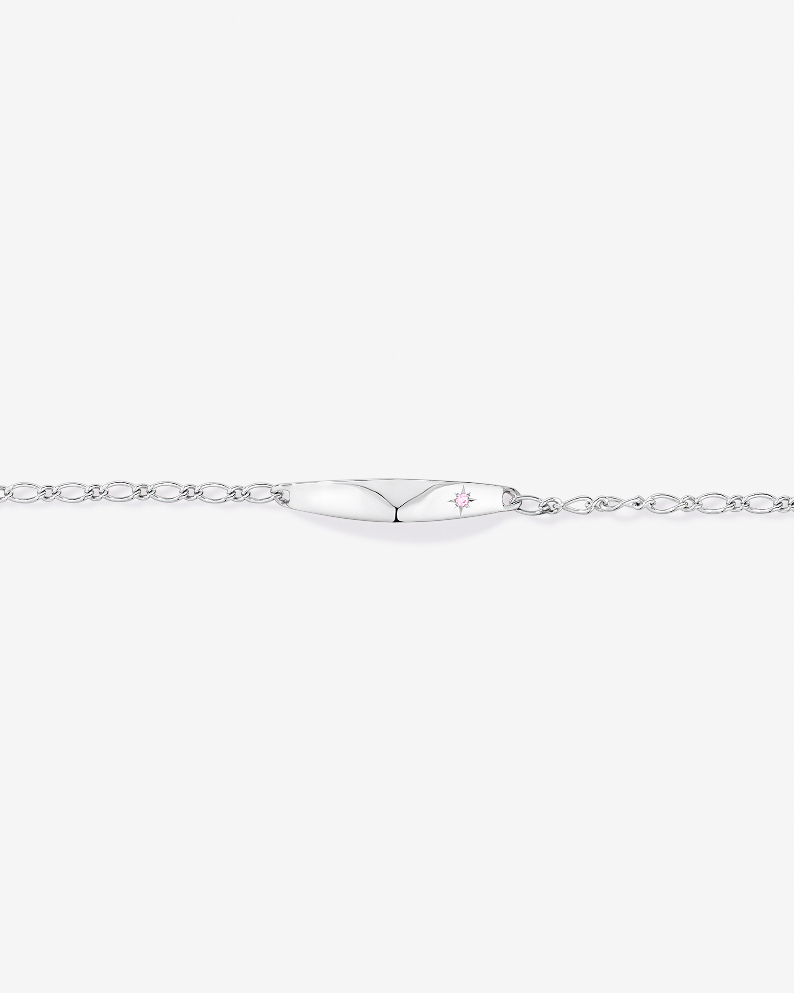 14.5cm (5.7") Children’s Oval ID Bracelet in Sterling Silver
