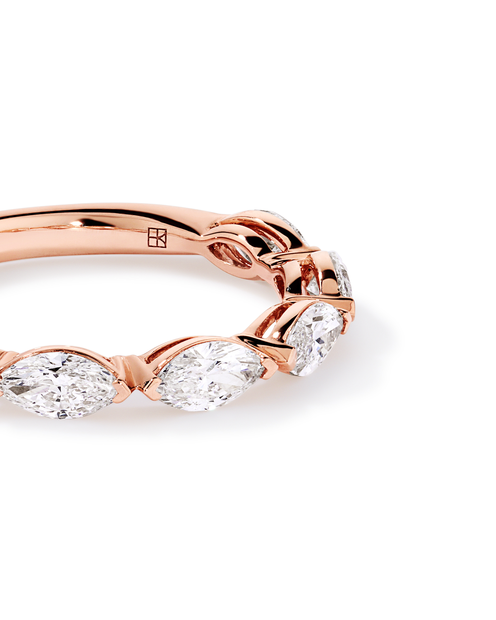 1.40 Carat TW East-West Marquise Laboratory-Grown Diamond Wedding Ring 14kt Rose Gold