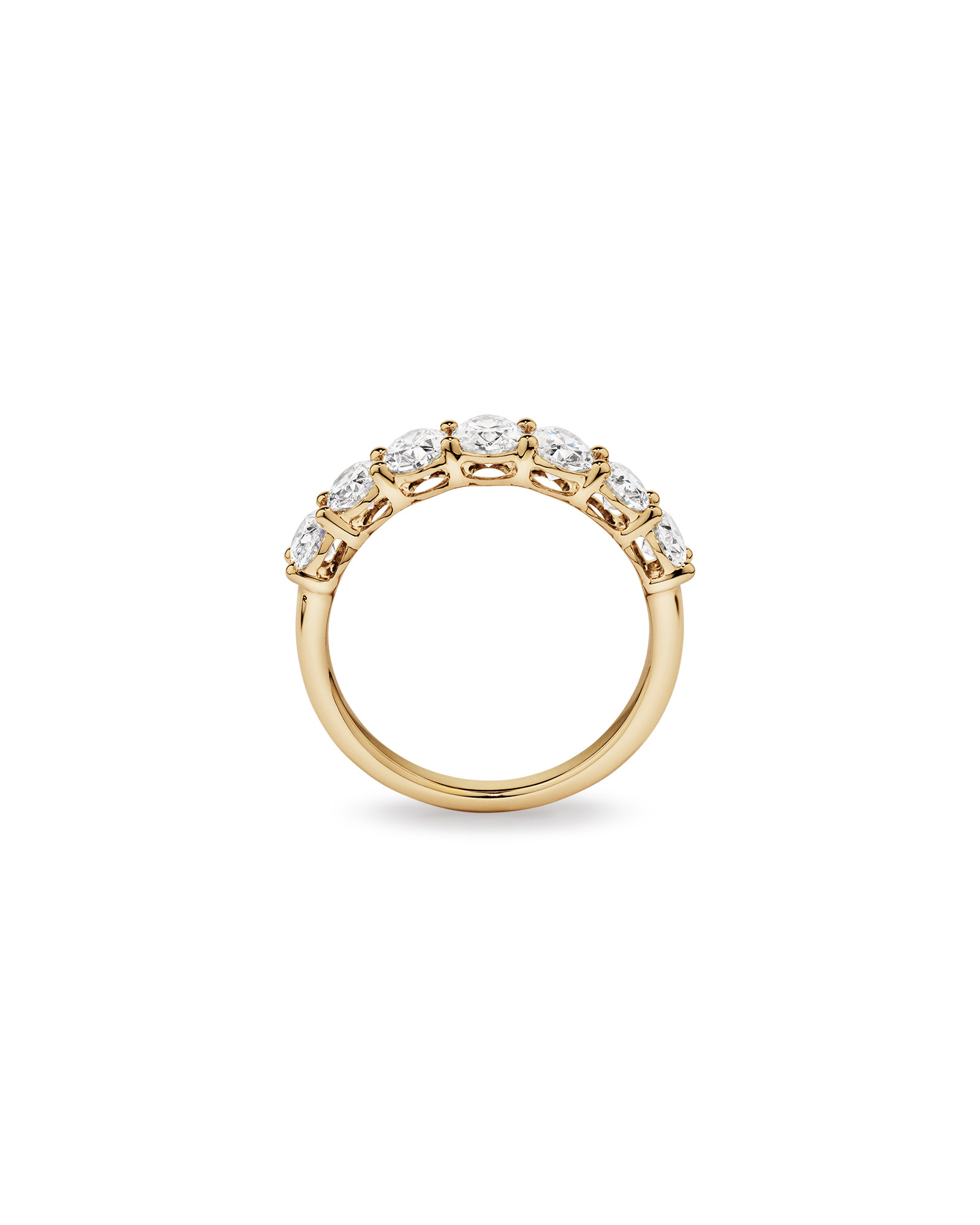 2.00 Carat TW Oval Laboratory-Grown Diamond Wedding Ring in 14kt Yellow Gold