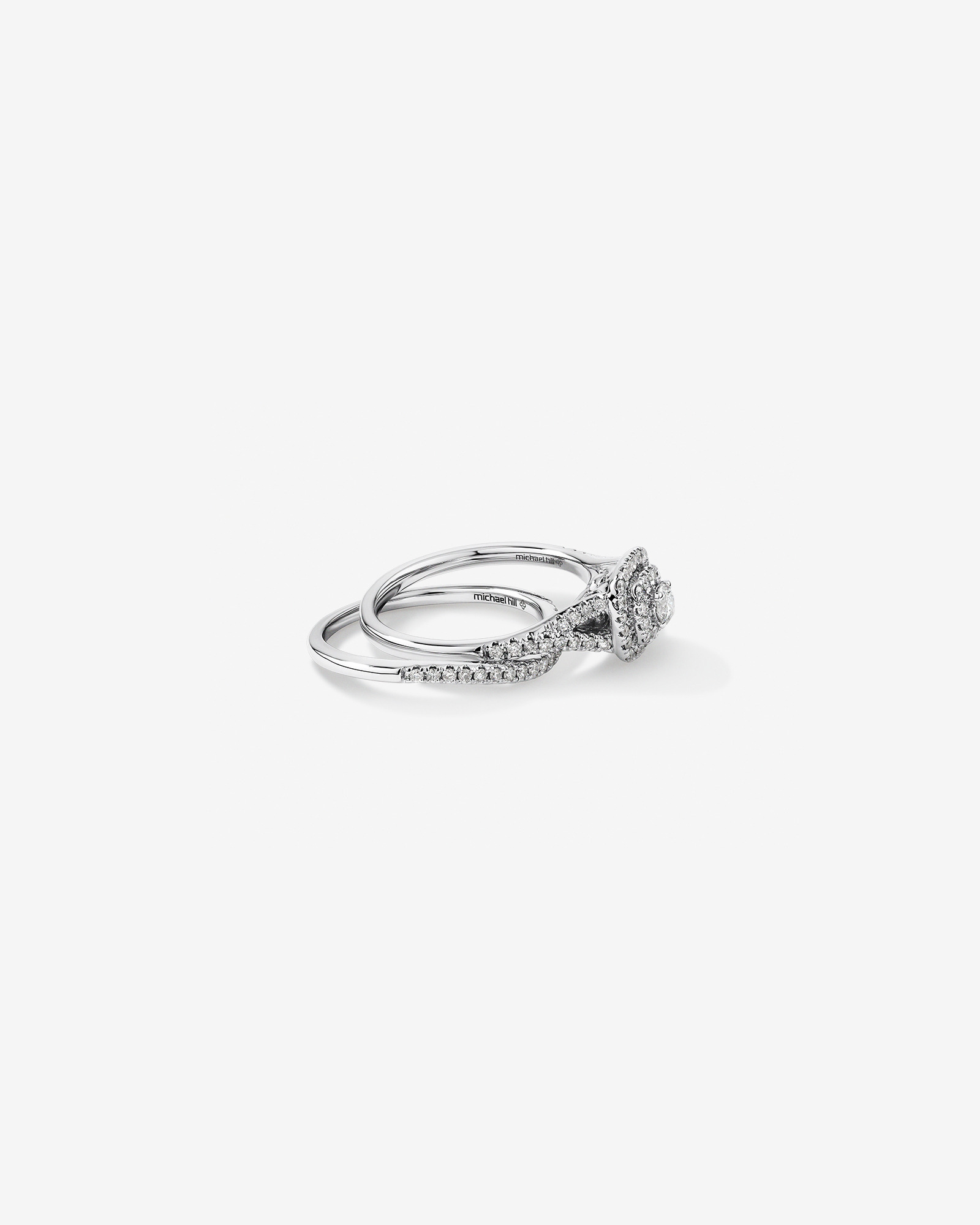 Ensemble de mariée avec 0,60 carat TW de diamants en or blanc 14kt