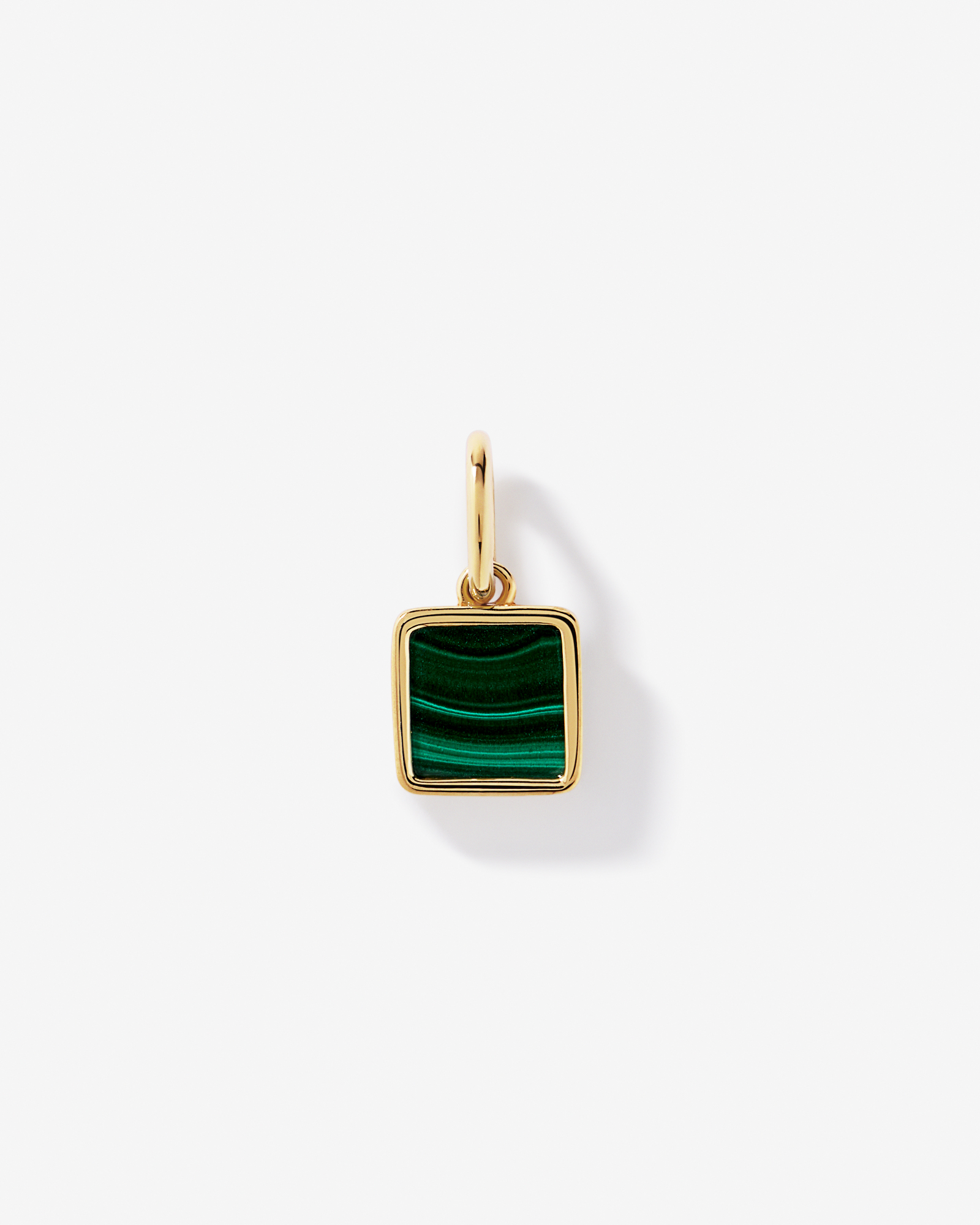 Pendentif carré en malachite en Vermeil 18 carats