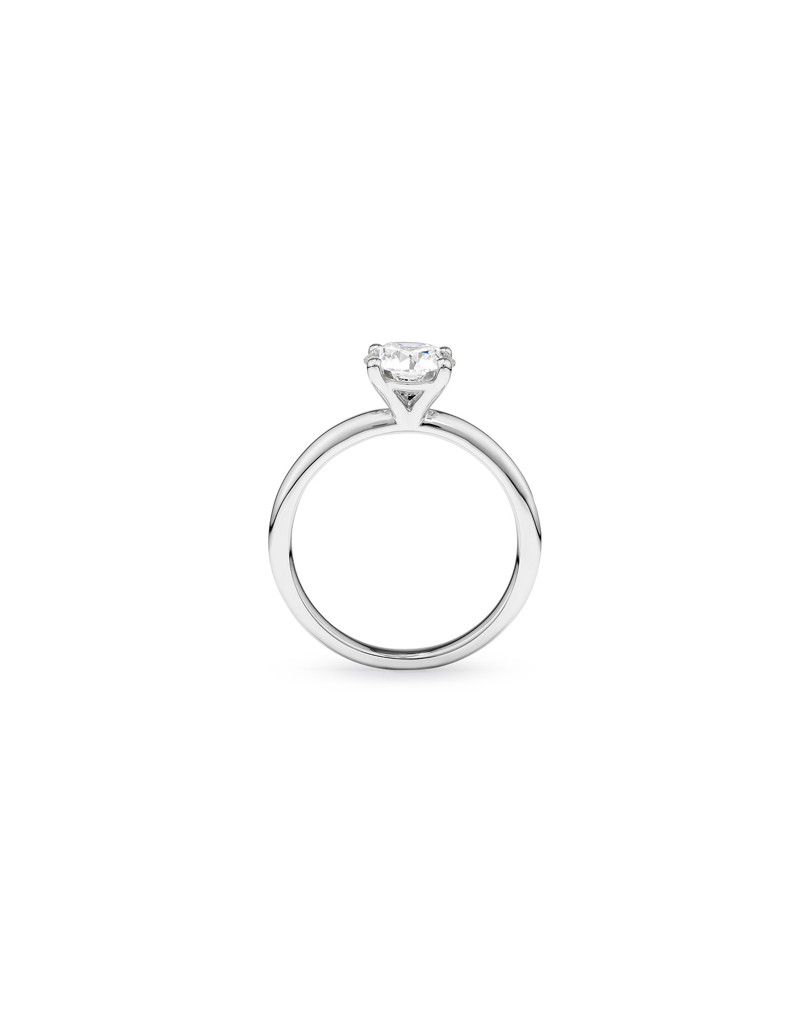 1.25 Carat TW Round Brilliant Laboratory-Grown Diamond Solitaire Engagement Ring 14kt White Gold