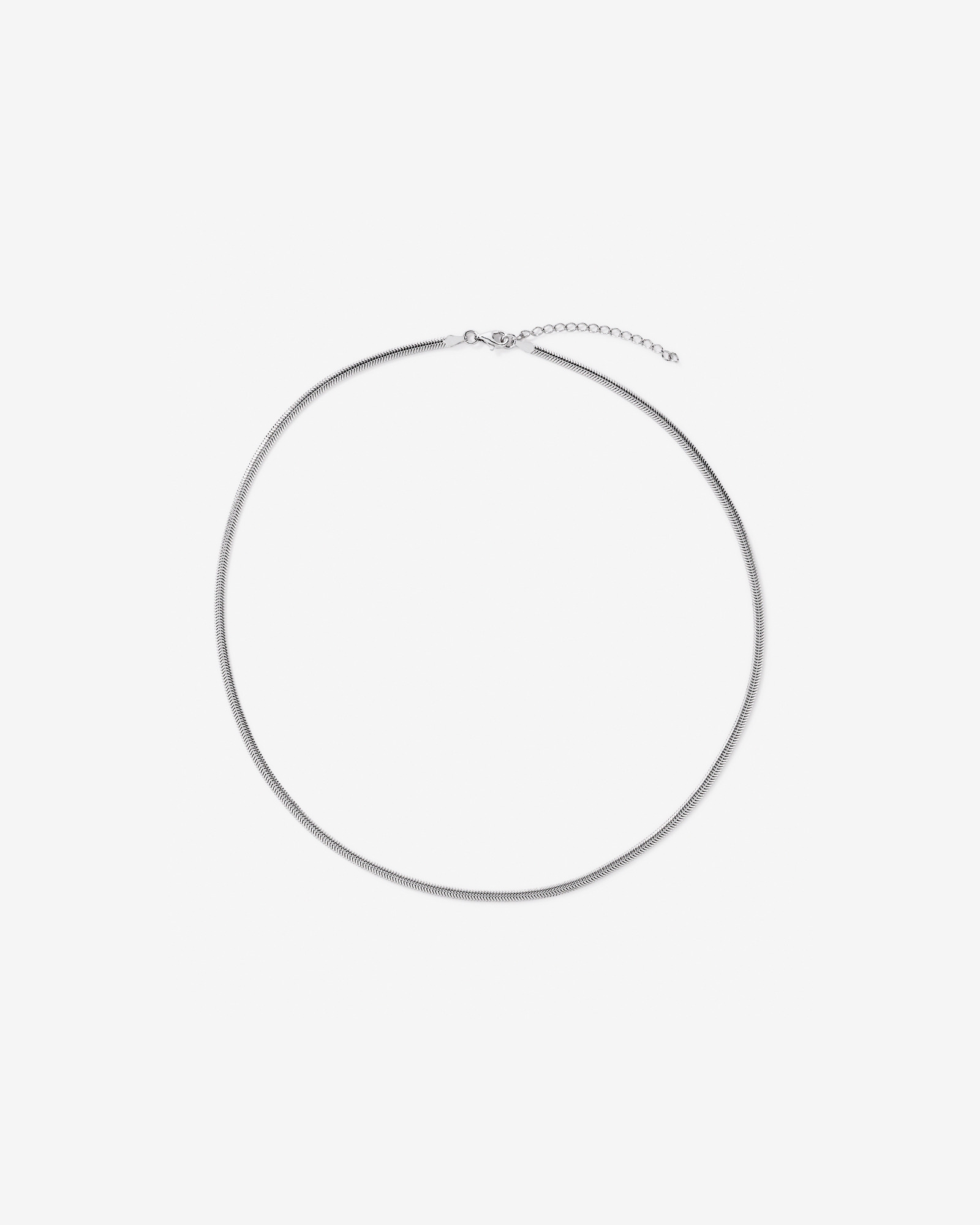 Chaîne ovale serpent de 50 cm (20") de 3 mm de largeur en argent sterling