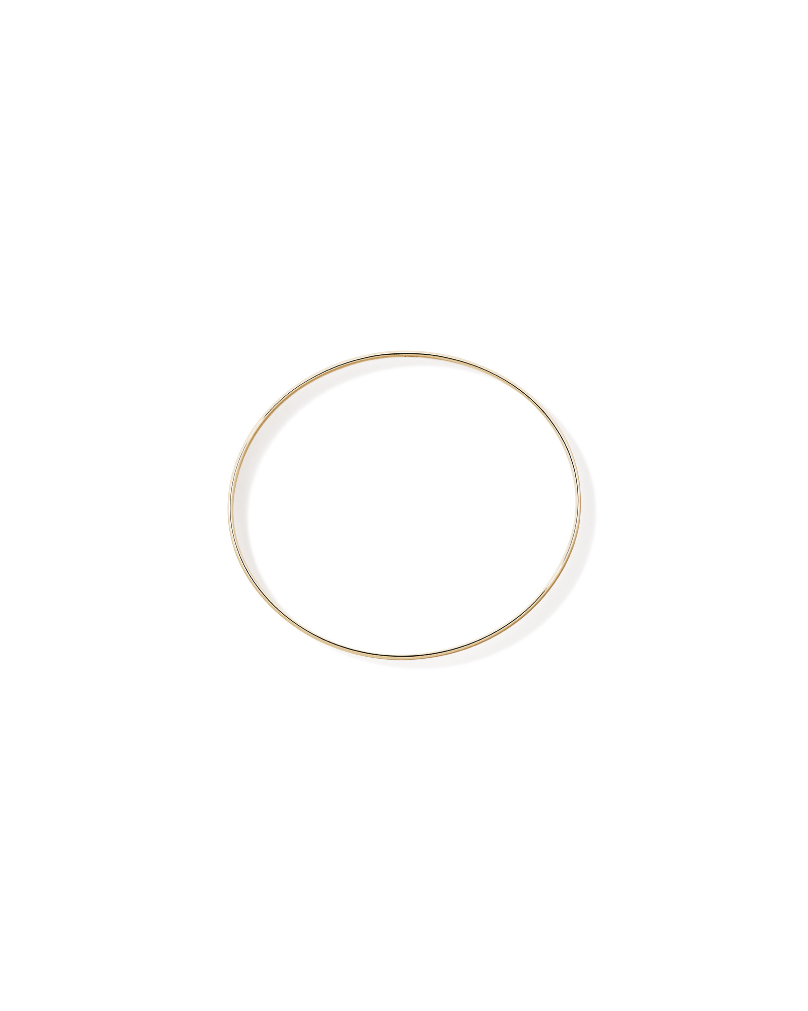 65mm (2.5") 5.7mm Width Solid Oval Bangle in 10kt Yellow Gold