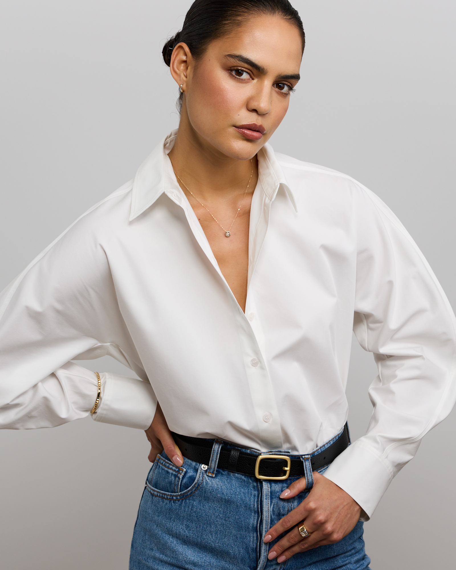 0.18 Carat TW Laboratory-Grown Asscher Cut Diamond Necklace in 10kt Yellow Gold