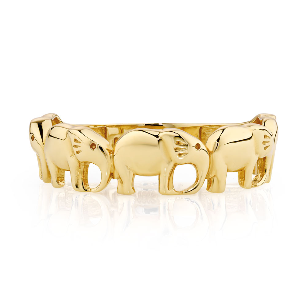 Elephant Ring in 10kt Yellow Gold