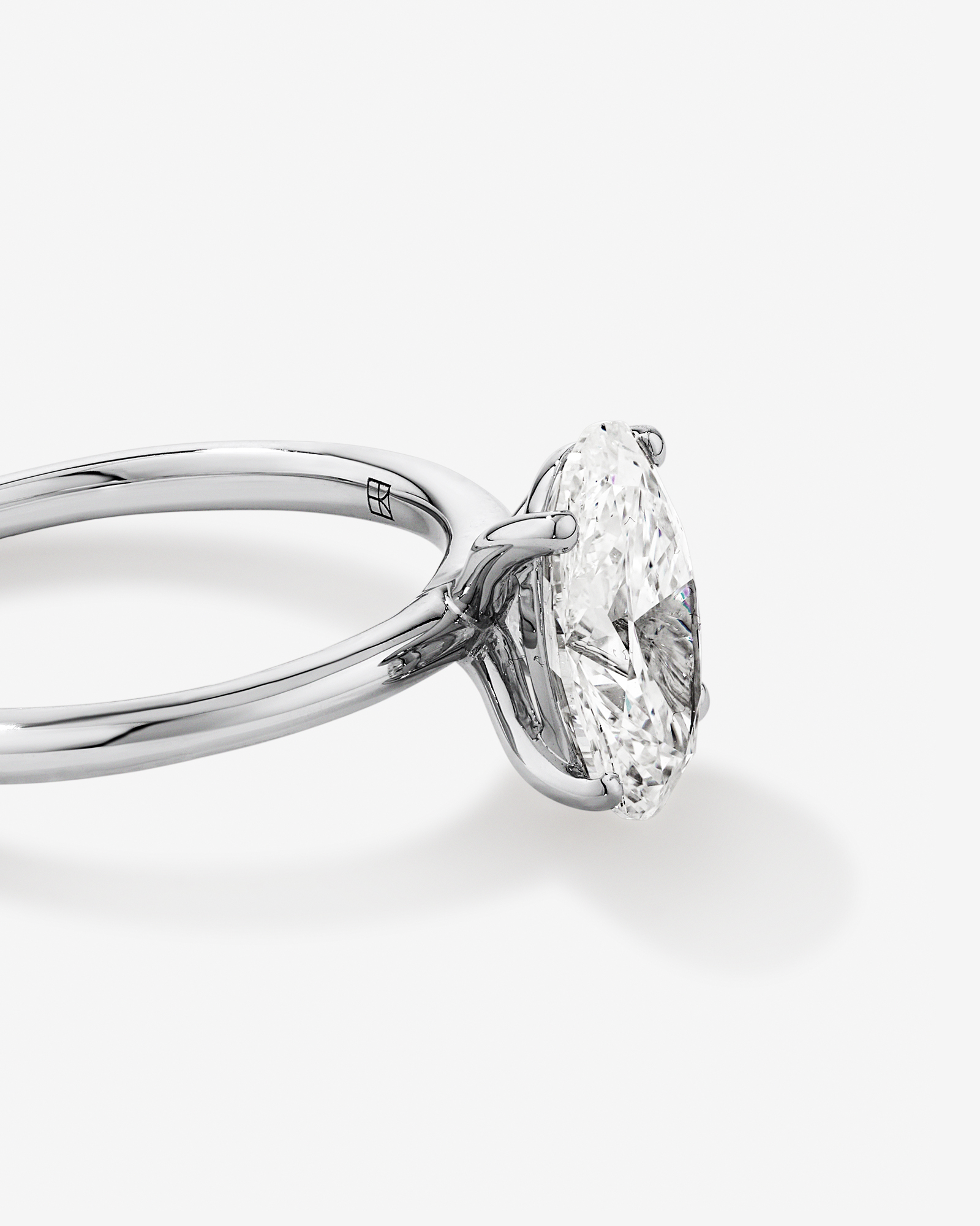 2 Carat TW Oval Laboratory-Grown Diamond Solitaire Engagement Ring 14kt White Gold