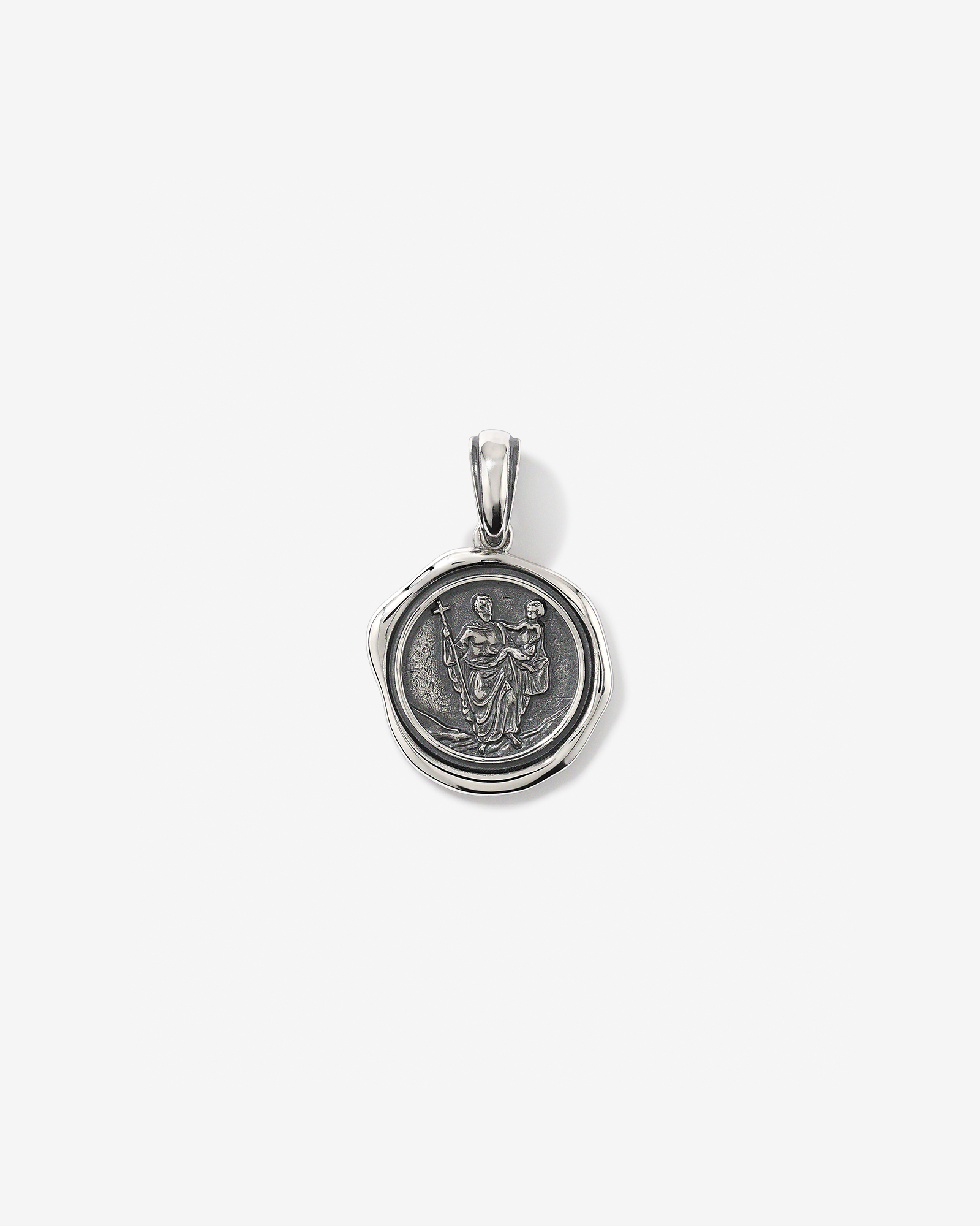 St. Christopher Seal Pendant in Sterling Silver