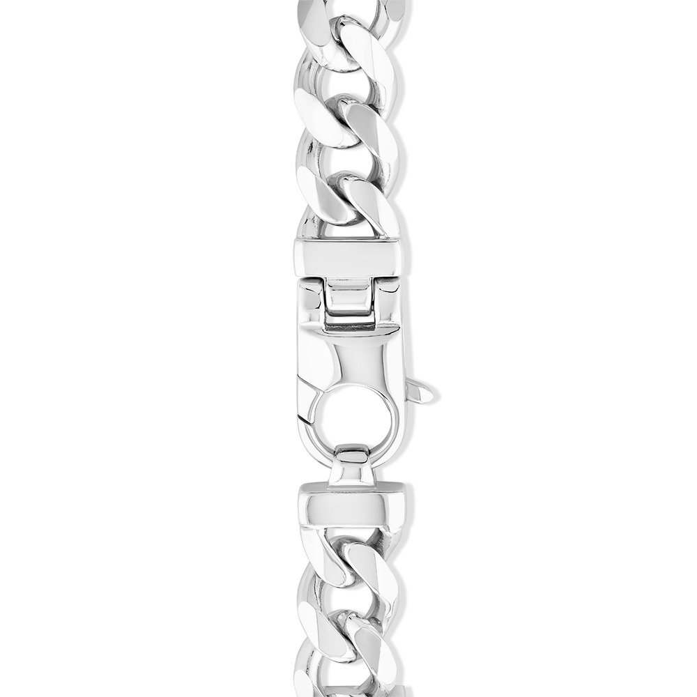 Bracelet Gourmette de 11,3mm en Argent Sterling