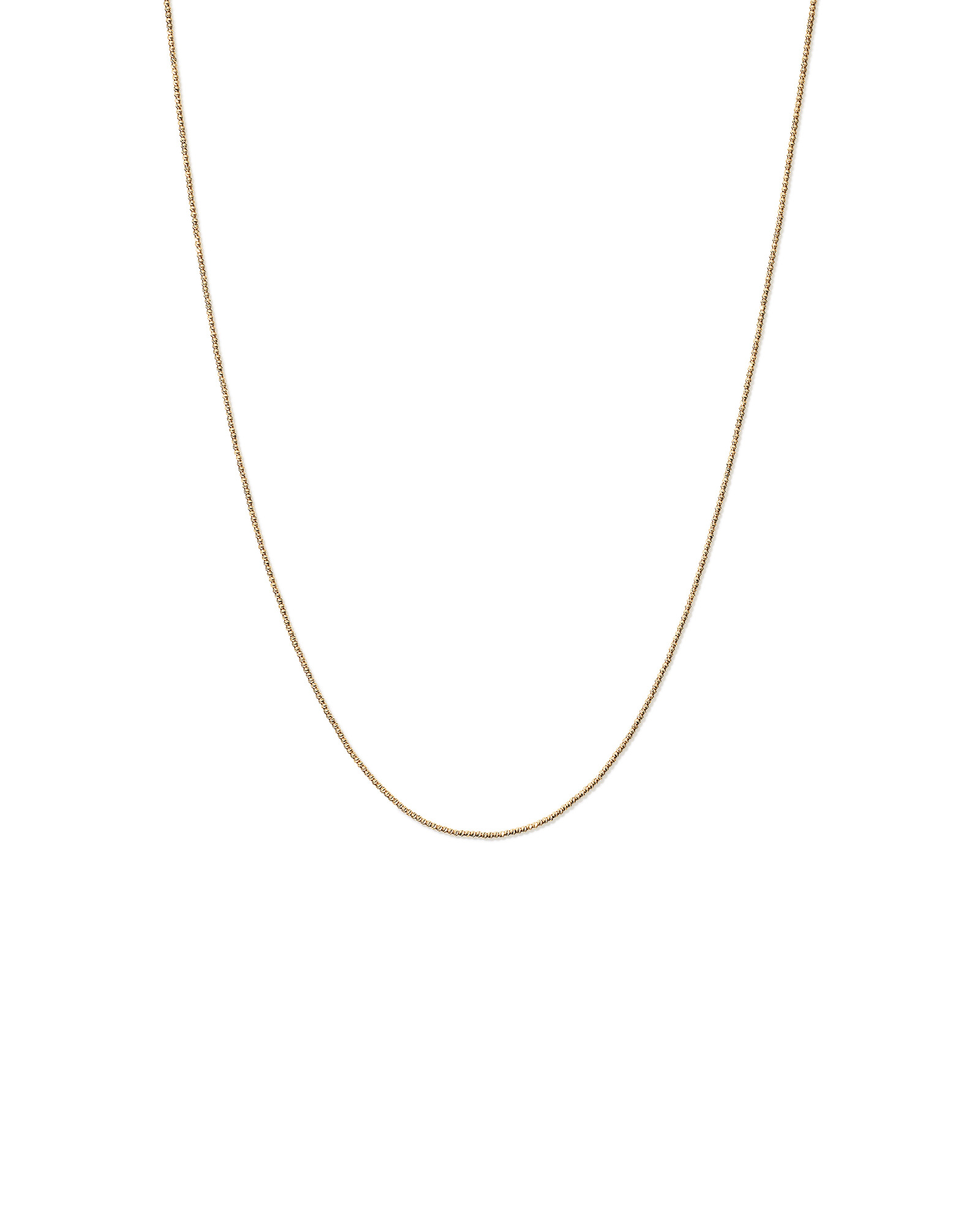 50cm (20") 1.5mm Width Diamon Cut Bead Chain in 10kt Yellow Gold