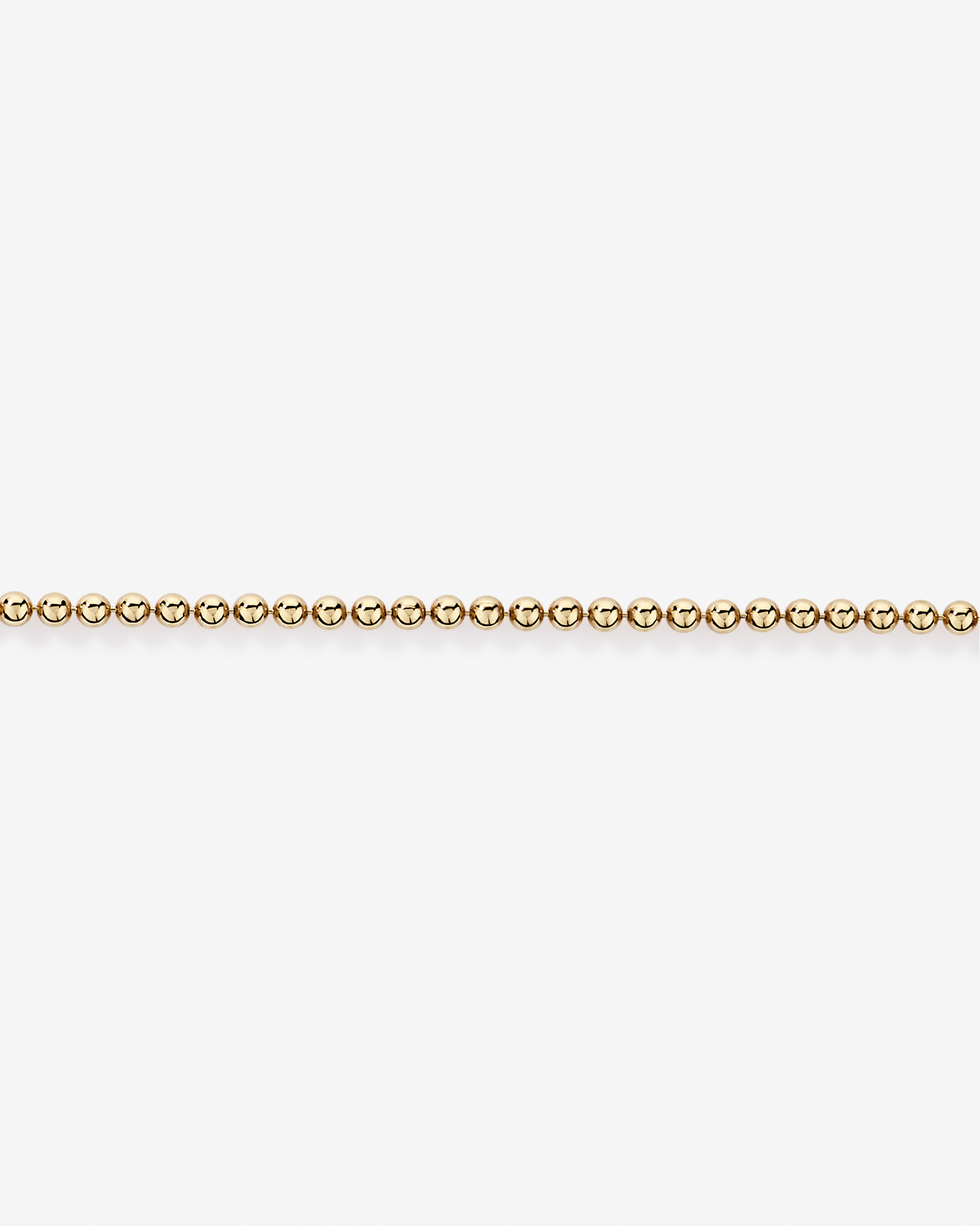 50cm (20") 2.5 Wide Bead Chain Necklace in 18kt Gold Vermeil
