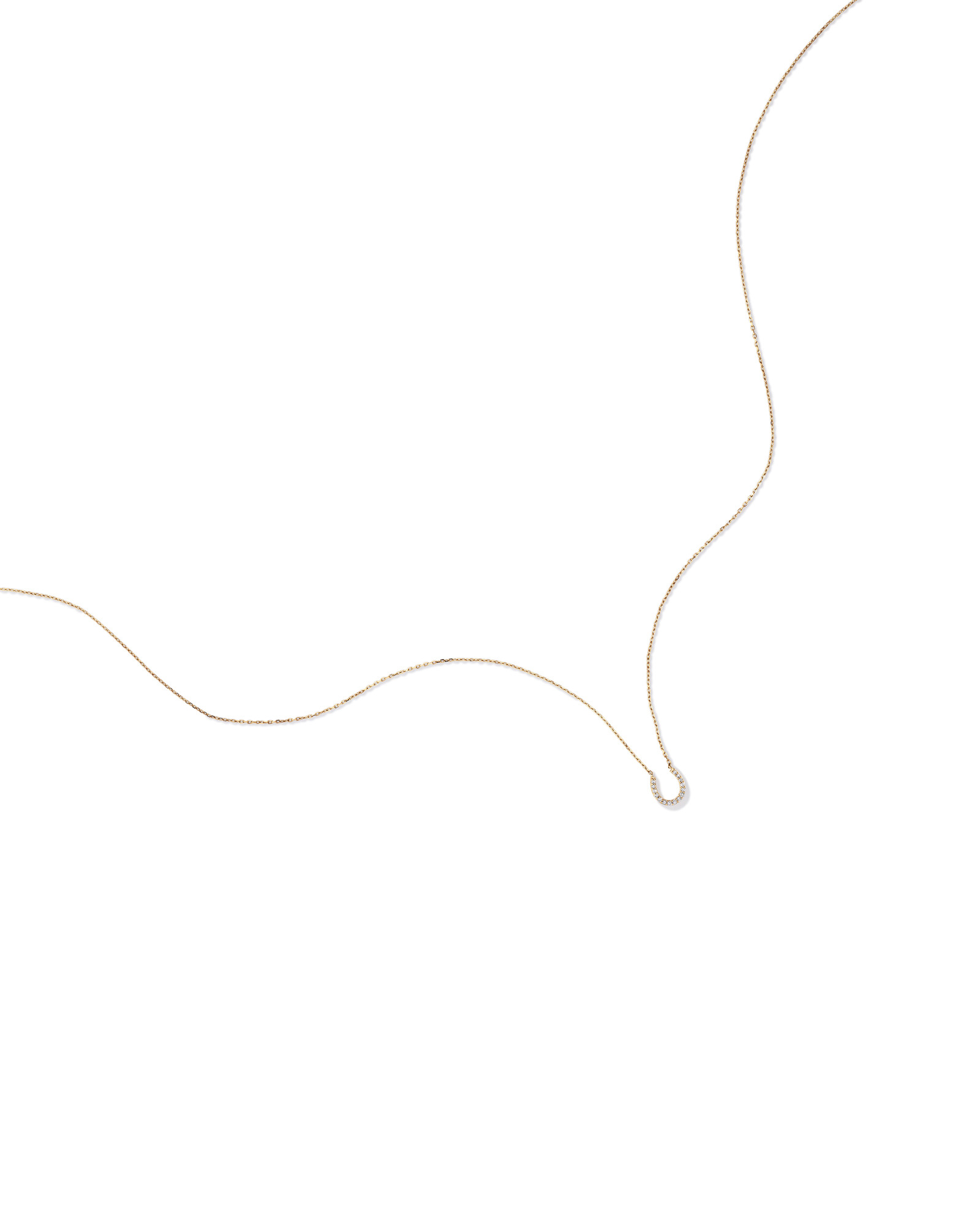 Collier à pendentif fer à cheval en or jaune 10 K avec diamants totalisant 0,10 ct