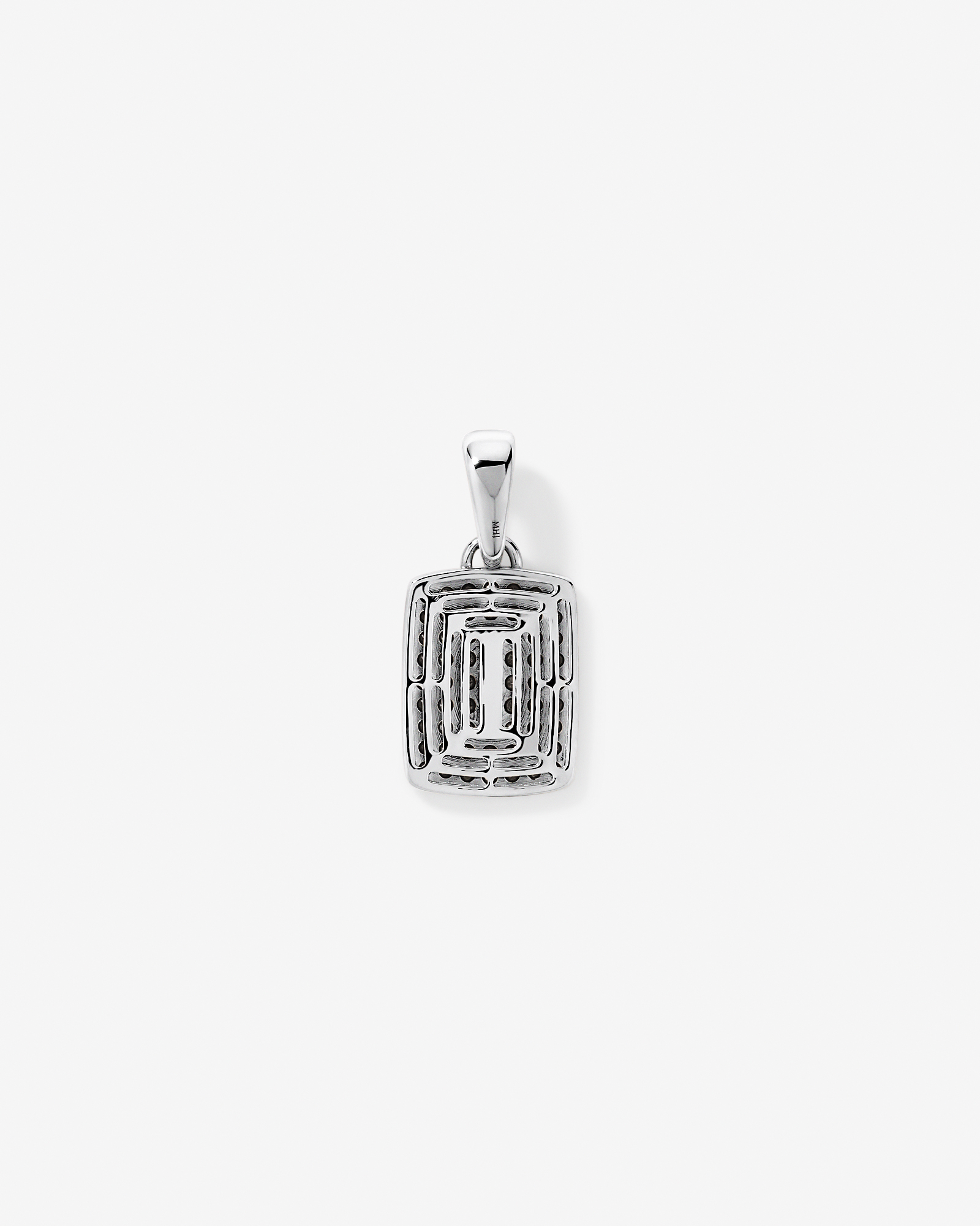 1.00 Carat TW Black Diamond Pendant in 10kt White Gold