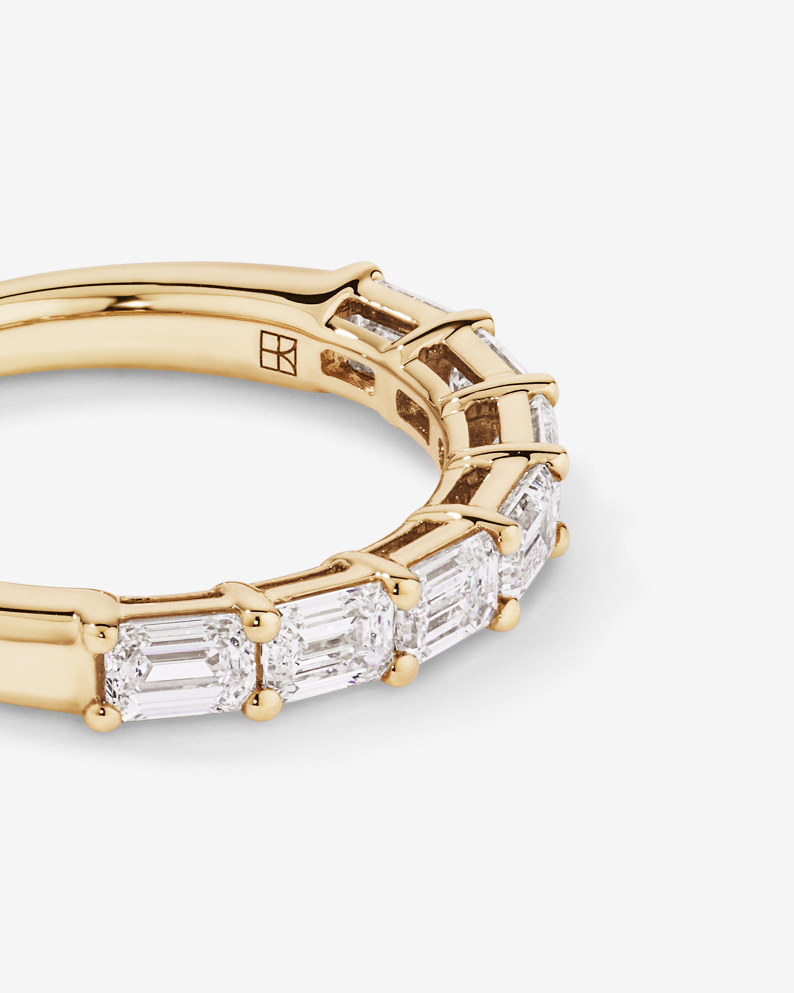 1.40 Carat TW East-West Emerald Cut Laboratory-Grown Diamond Wedding Ring 14kt Yellow Gold