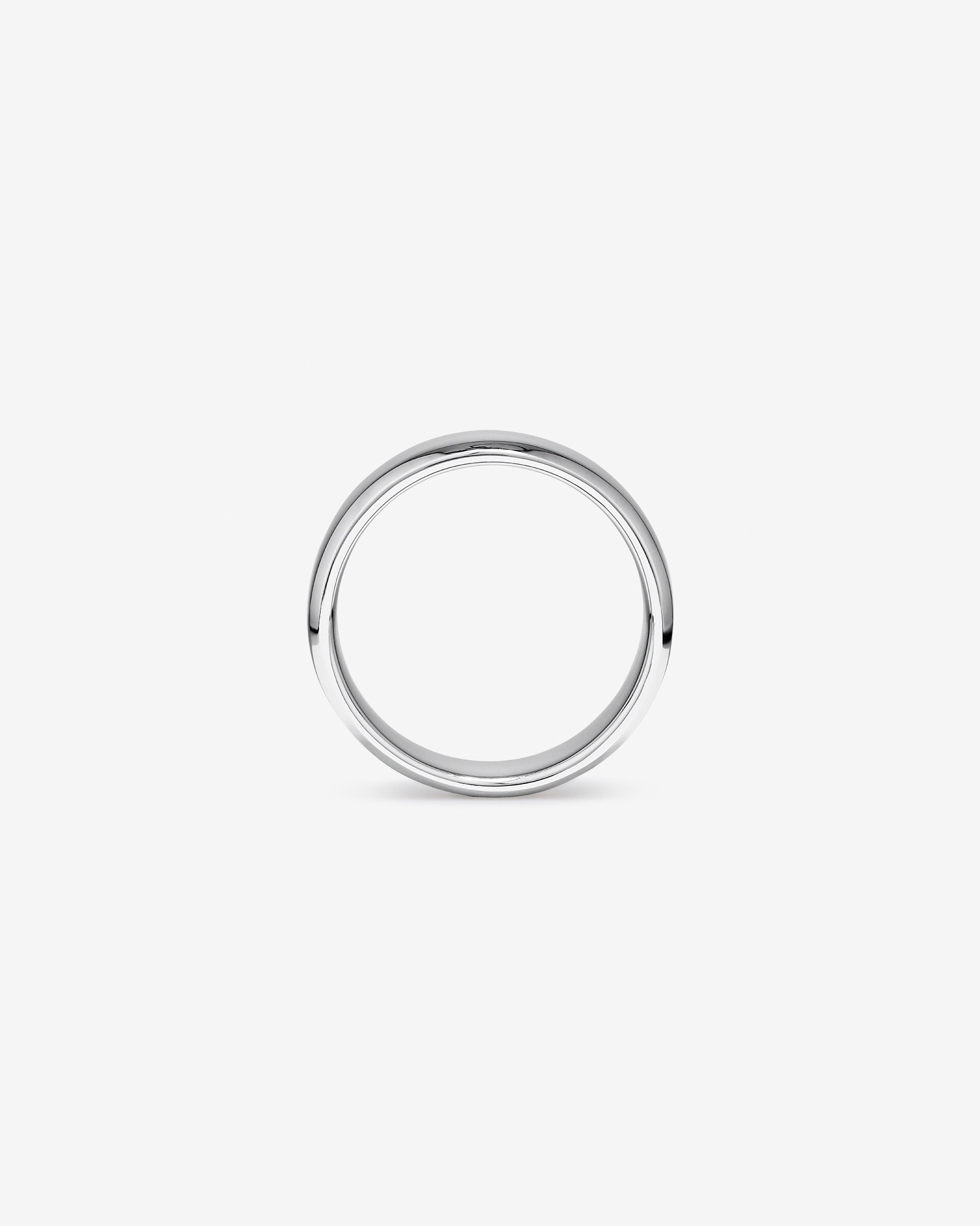 7mm Flat Bevelled Wedding Band Sterling Silver