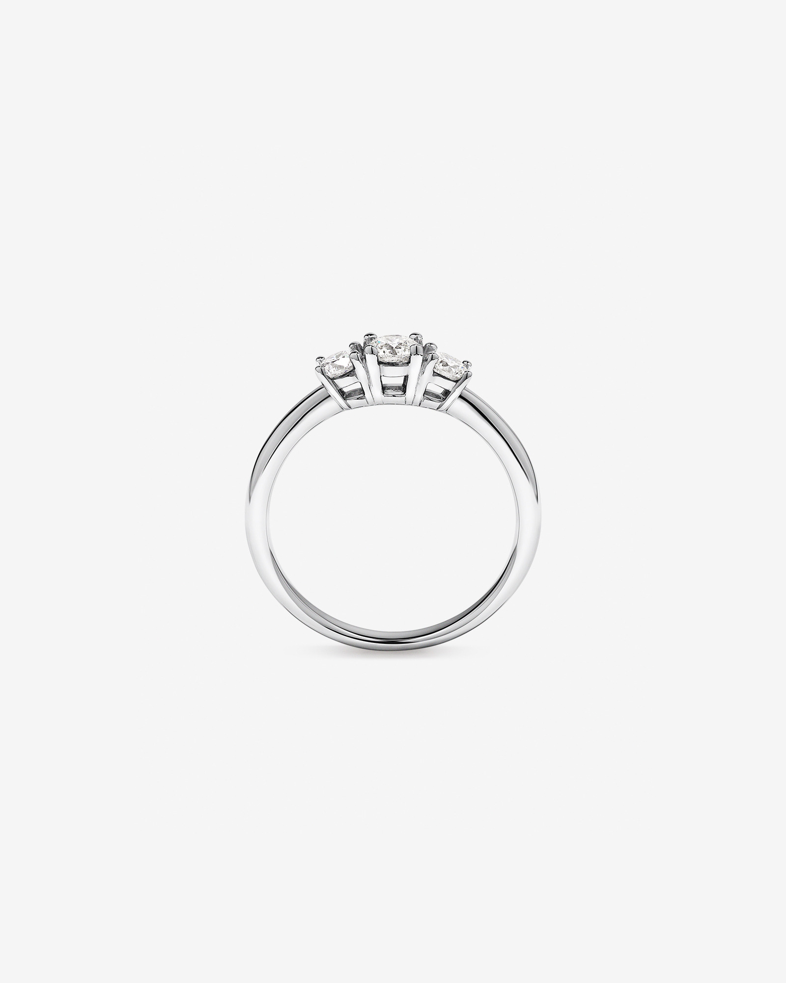 0.50 Carat TW 3 Stone Signature 101 Diamond Ring in 14kt White Gold