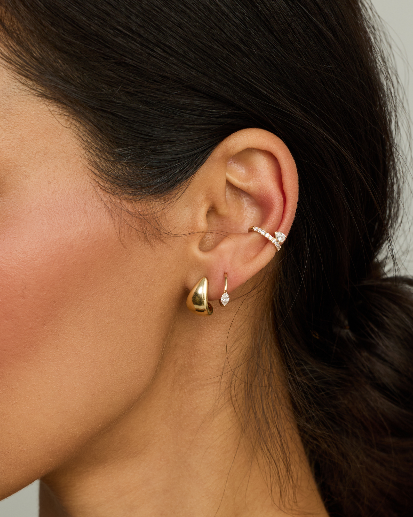 0.19TW Lab Diamond Ear Conch in 10kt Gold