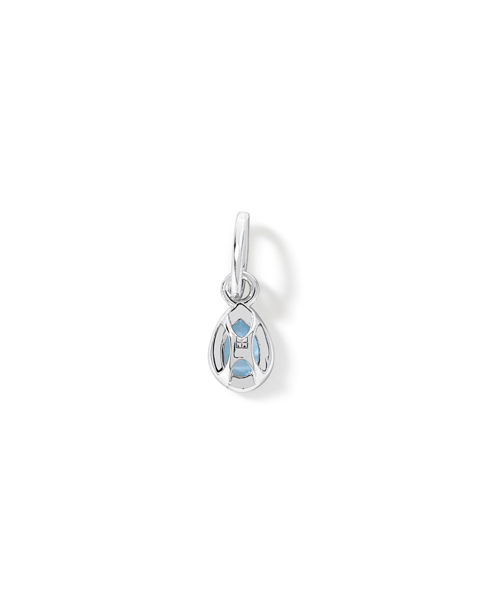 Pear-Cut Aquamarine Pendant in Sterling Silver