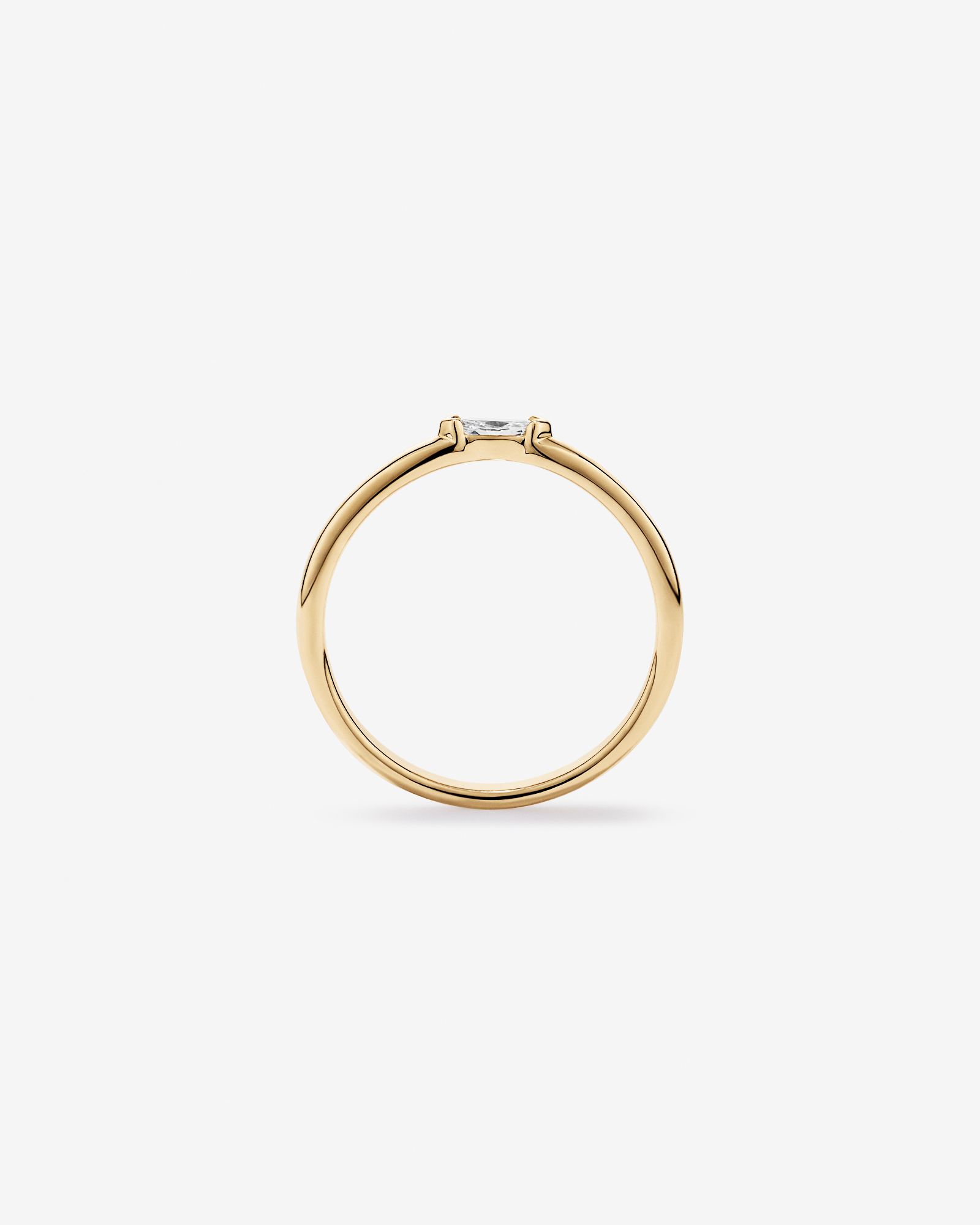 Bague empileuse de diamants cultivée en laboratoire or jaune 10 carats