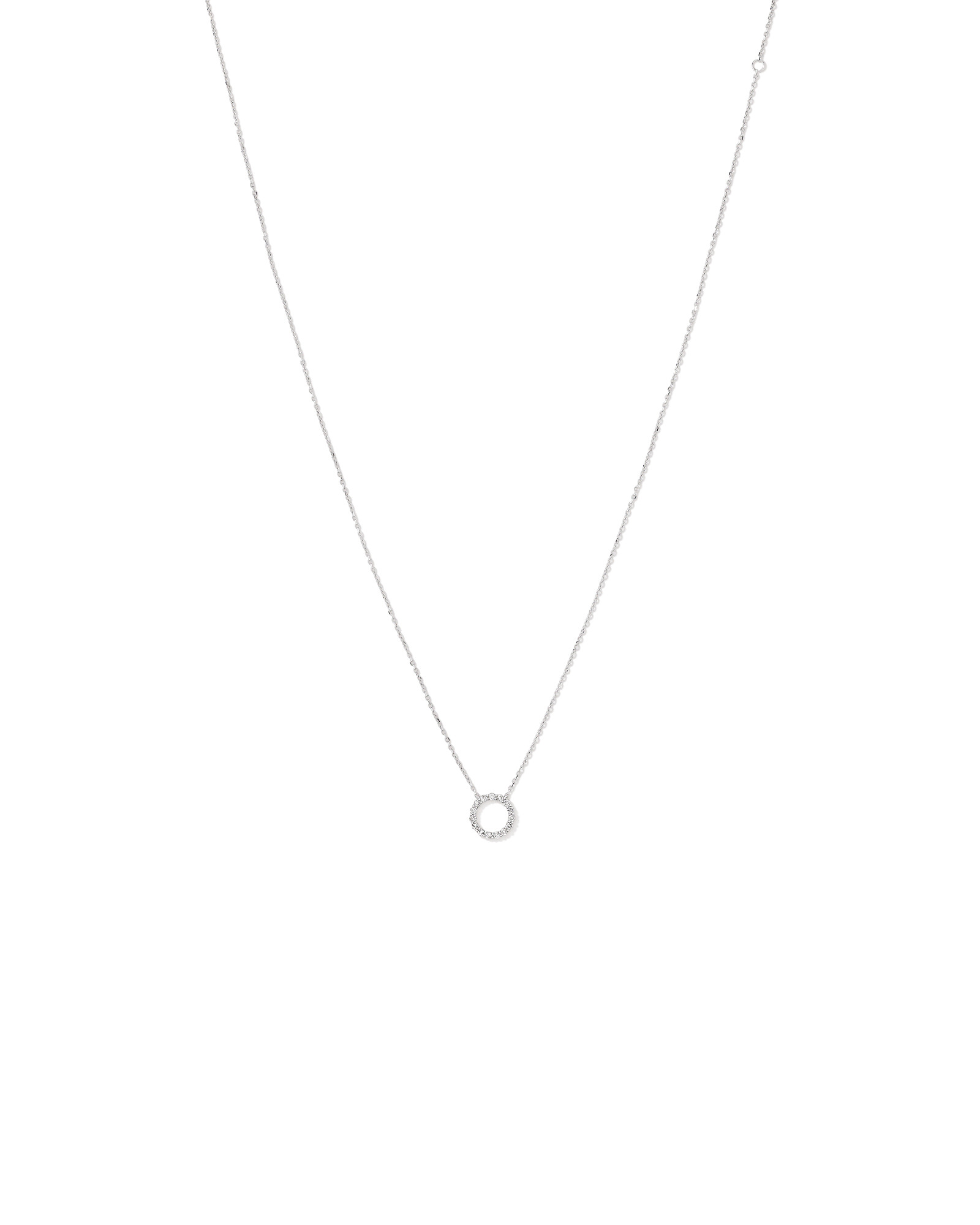 Collier cercle en diamants 0,20 carat poids total en or blanc 10 kt