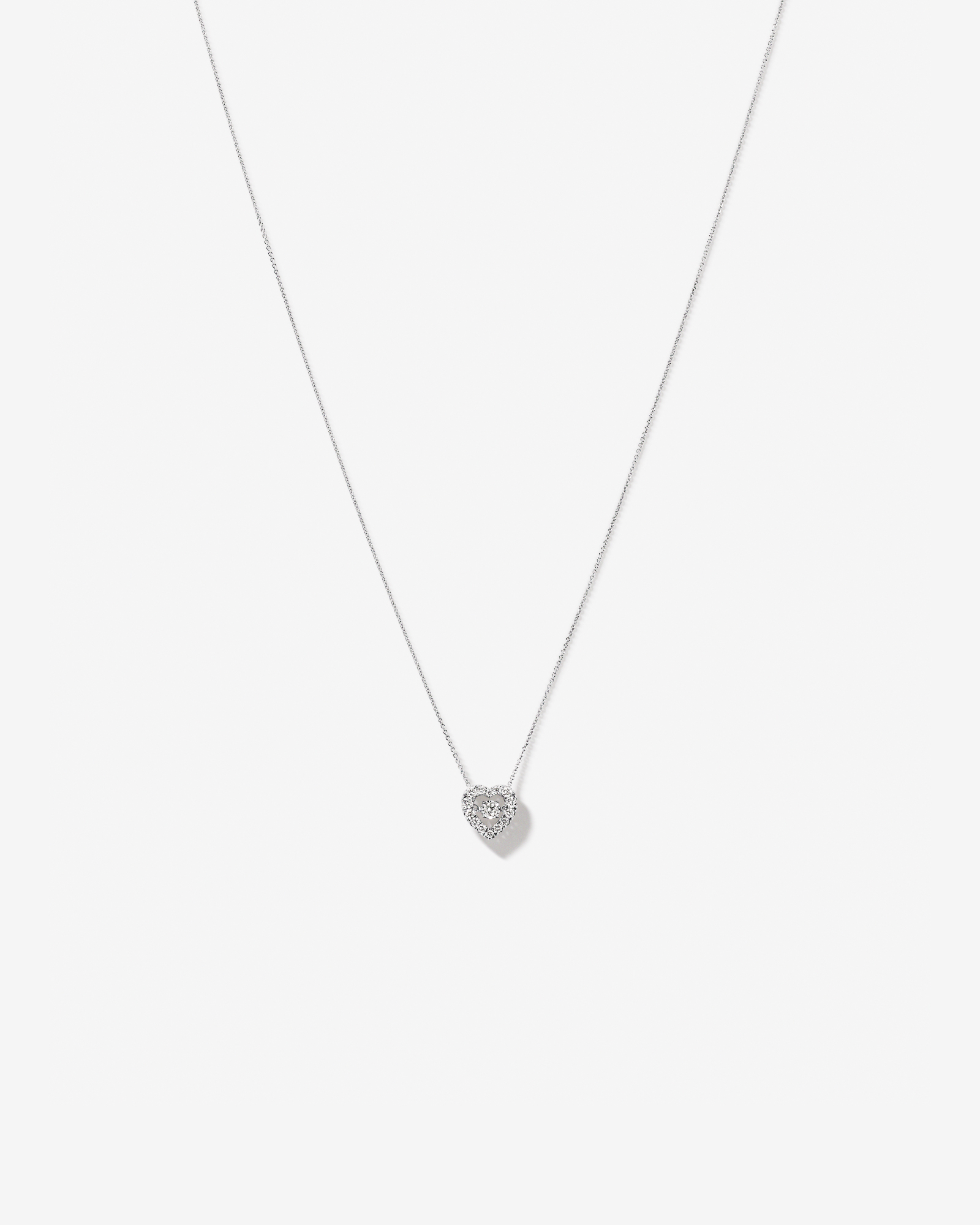 0.38 Carat TW Round Brilliant Laboratory-Grown Diamond Heart Pendant in Sterling Silver