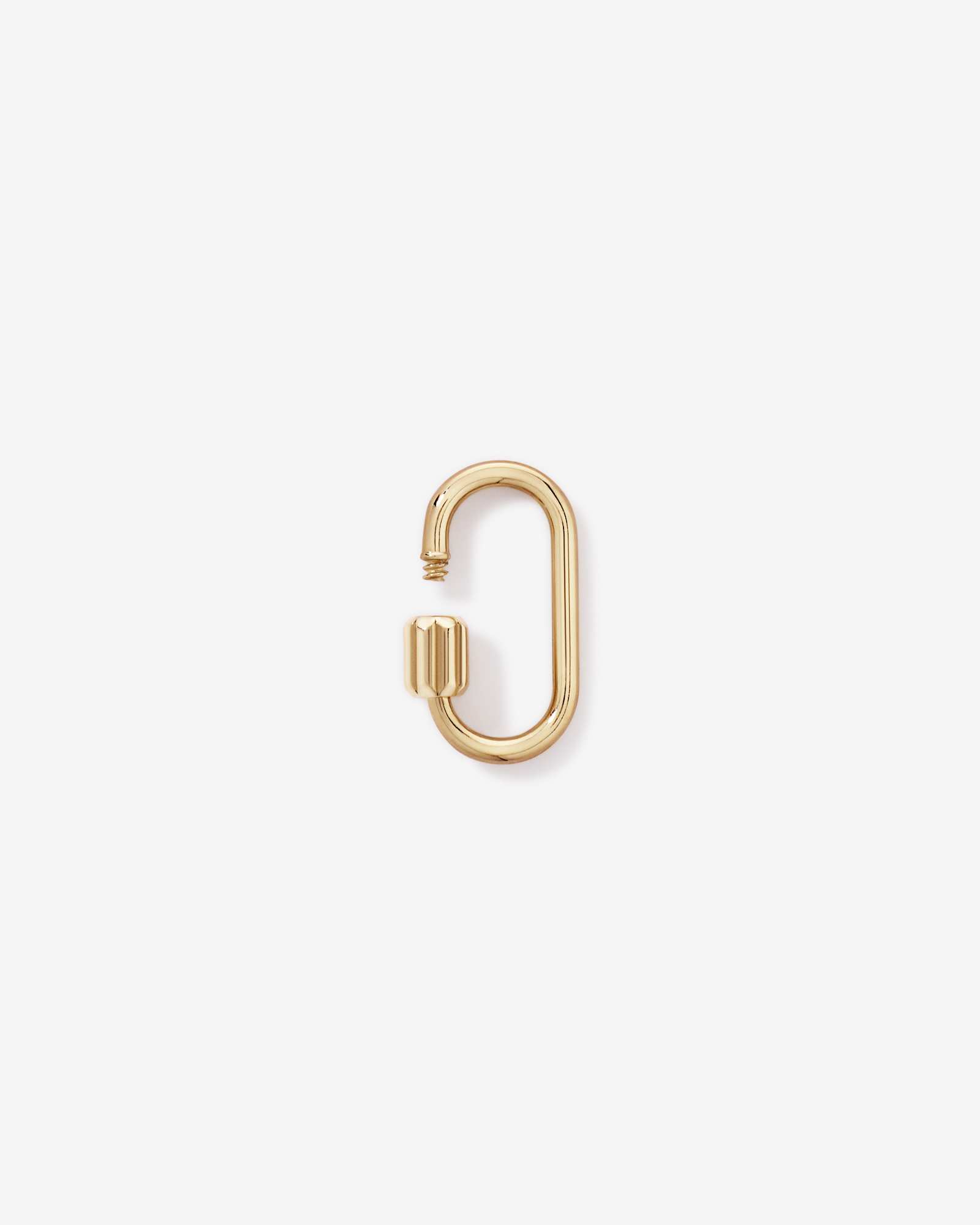 Micro Carabiner Connector in 10kt Yellow Gold