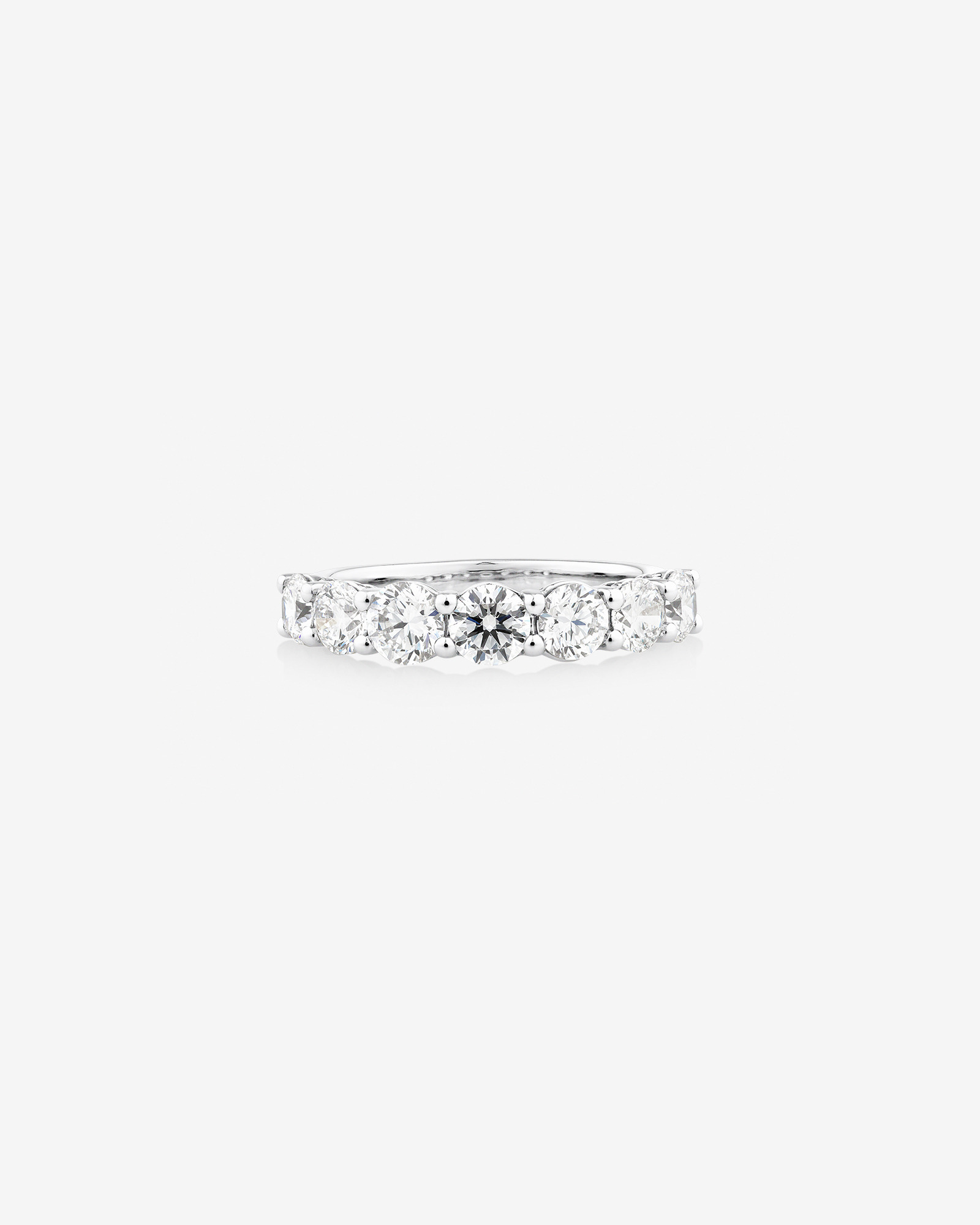 Alliance en or blanc 14 K avec diamants créés en laboratoire totalisant 2 ct