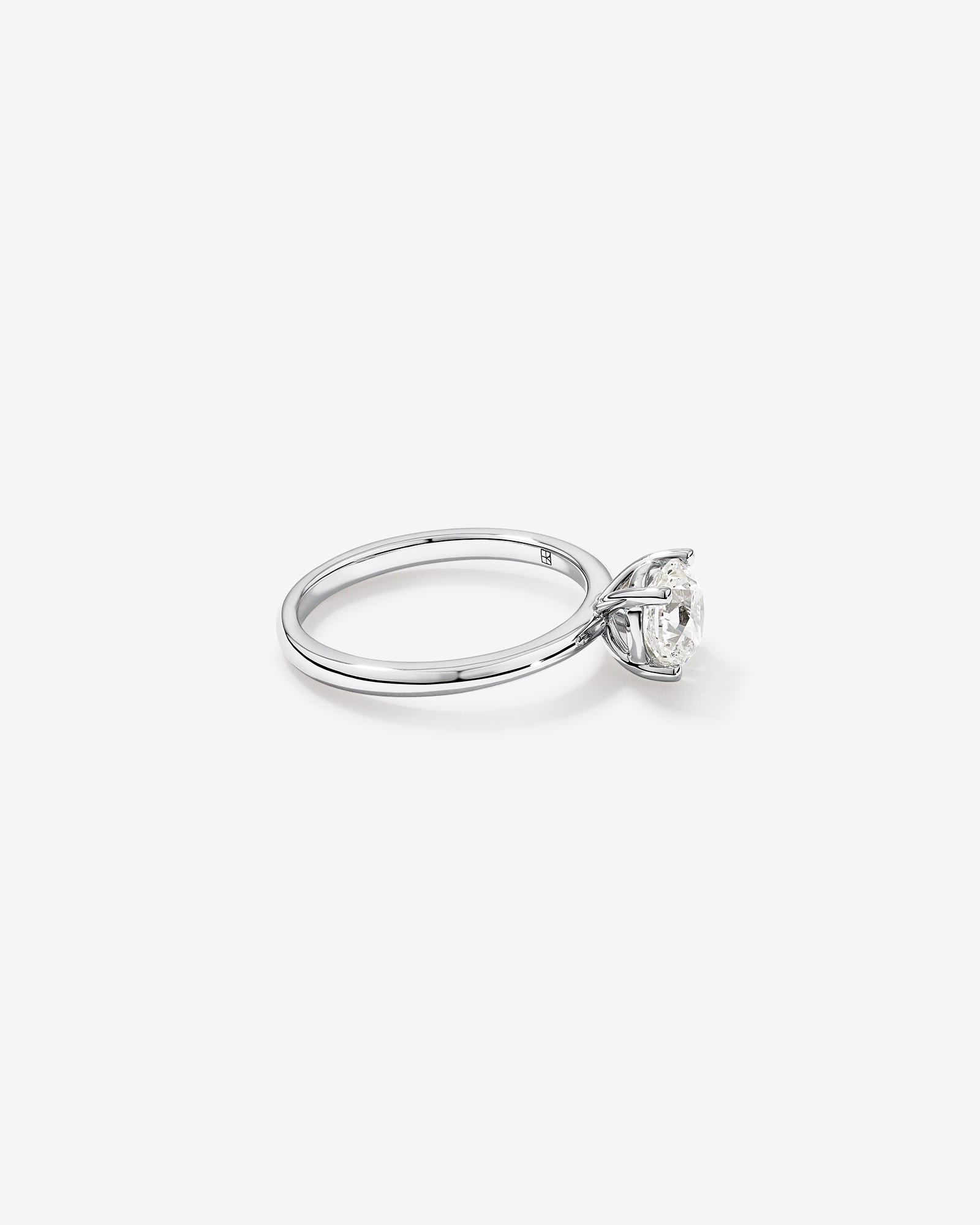 1.00 Carat TW Round Brilliant Solitaire Ring in 18kt White Gold