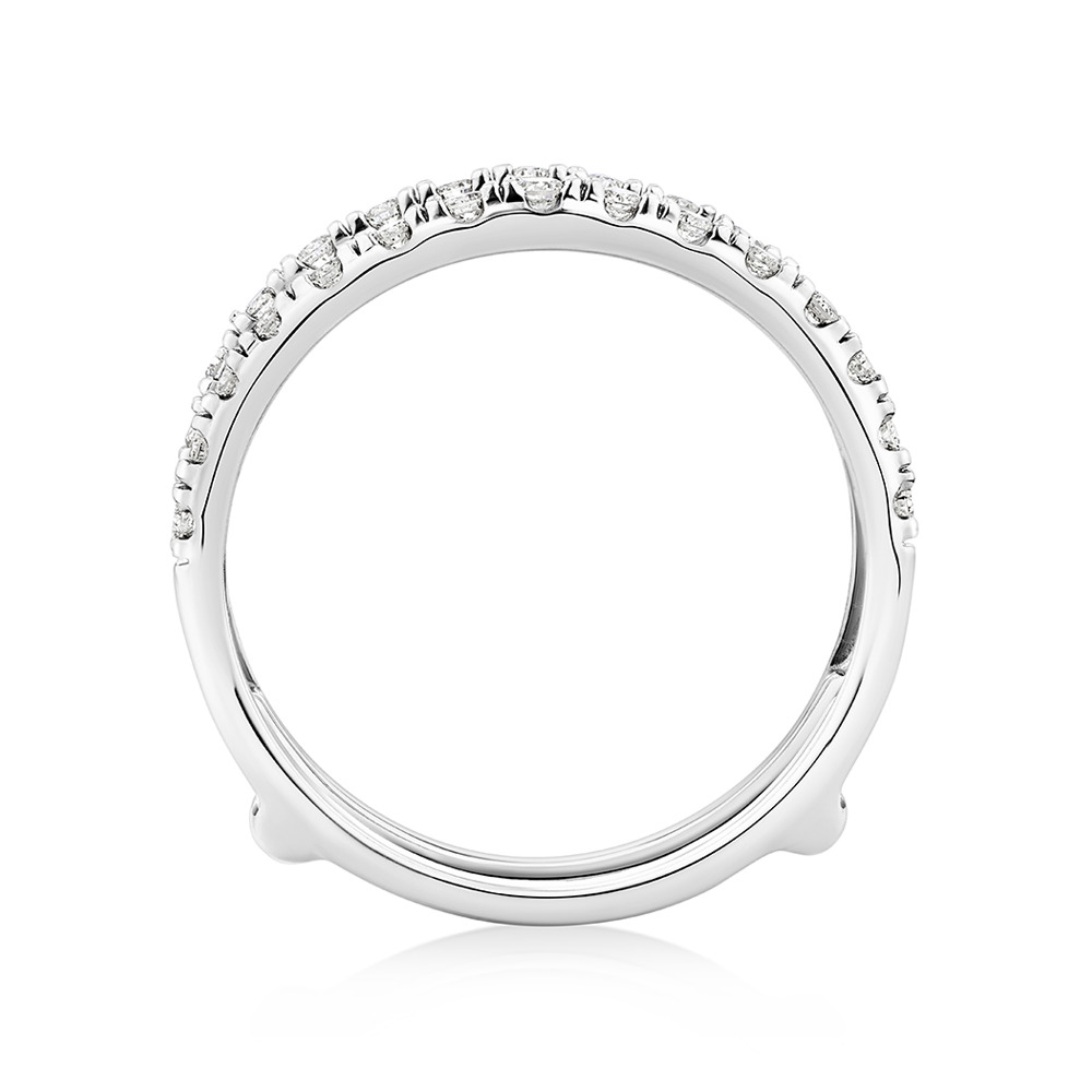 Bague amplificatrice avec 0,25 carat TW de diamants en or blanc 14kt