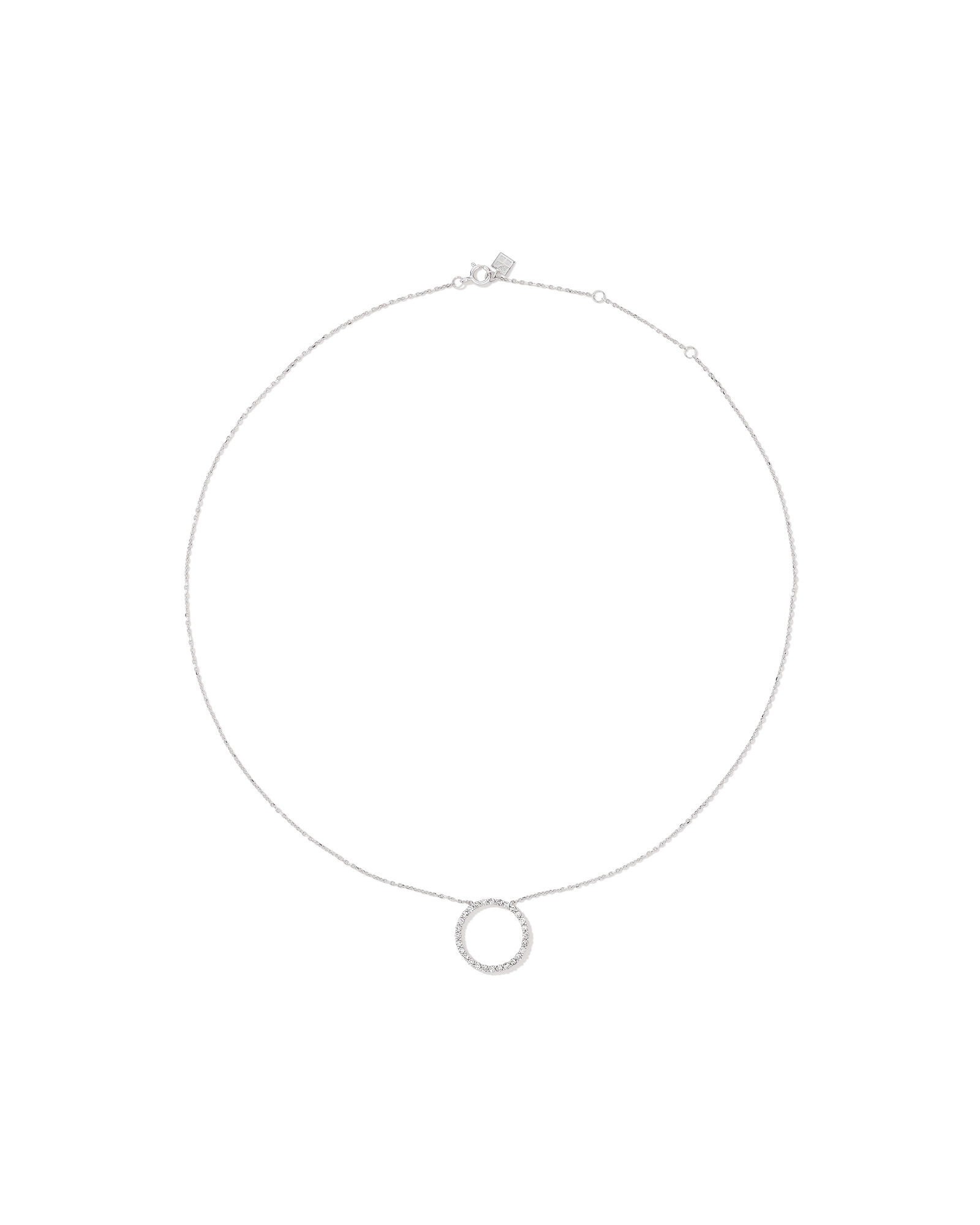 Collier de cercle de diamants TW de 0,40 carat en or blanc 10 carats