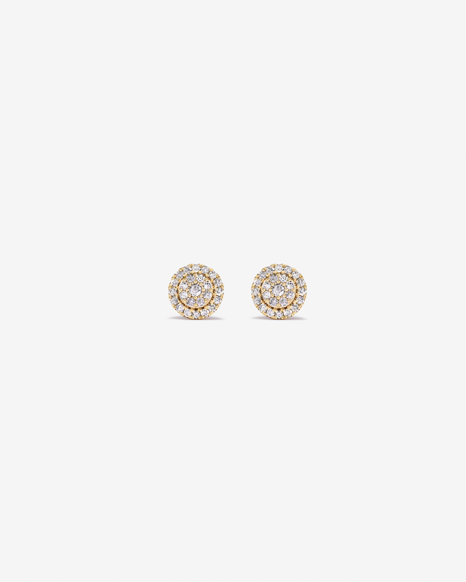 0.25 Carat TW Diamond Round Cluster Stud Earrings in 10kt Yellow Gold