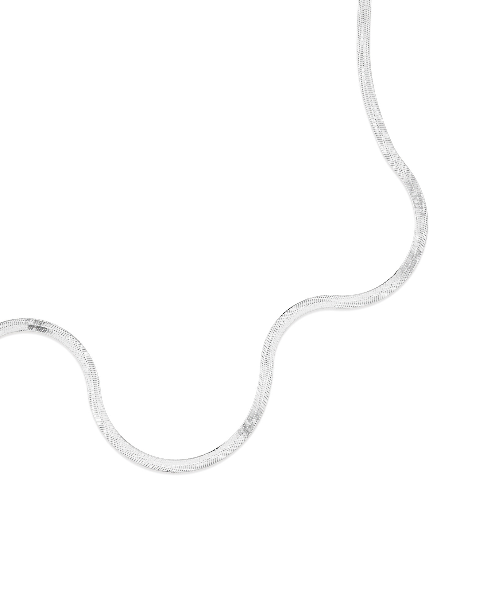 Chaîne serpentine de 45 cm en argent sterling, largeur de 4,5 à 5 mm