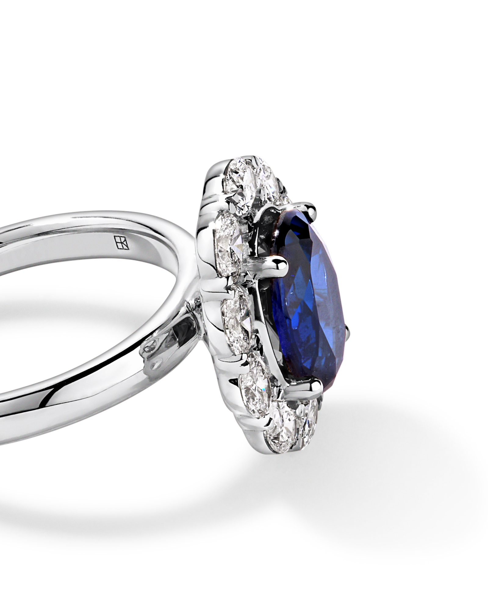 Created Sapphire & 0.97 Carat TW Laboratory-Grown Diamond Ring 10kt Gold