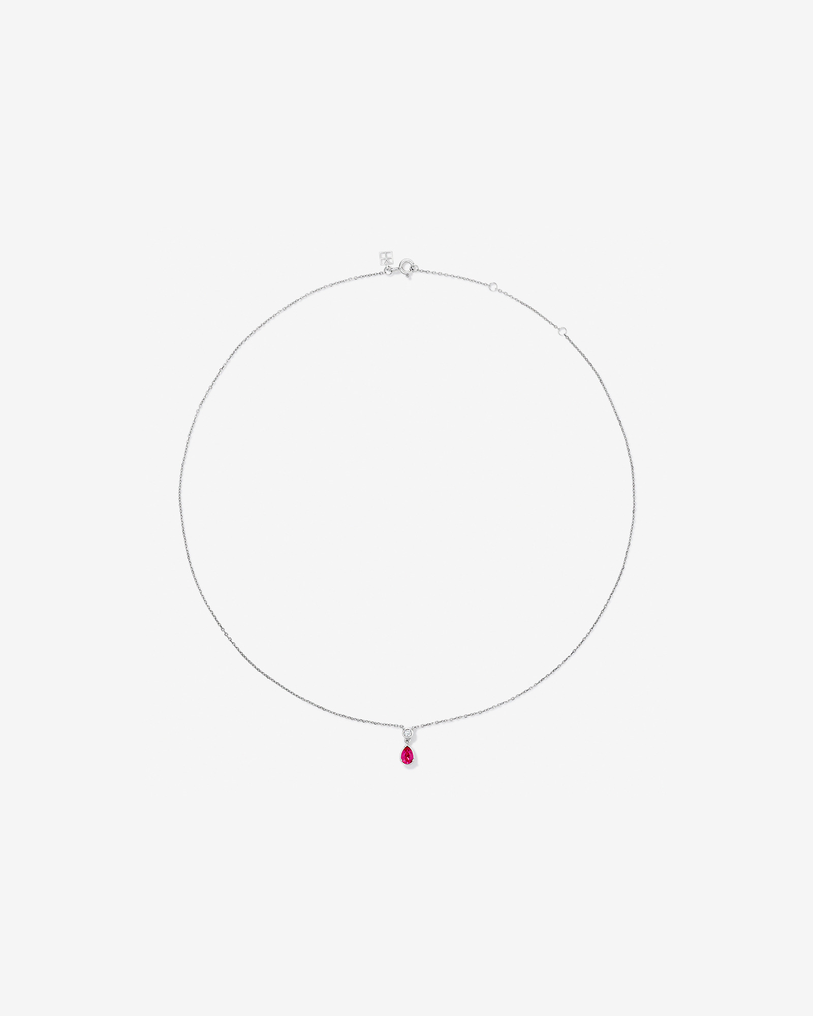 Parure Cadeau en Argent avec Diamant de Laboratoire et Rubis Créé