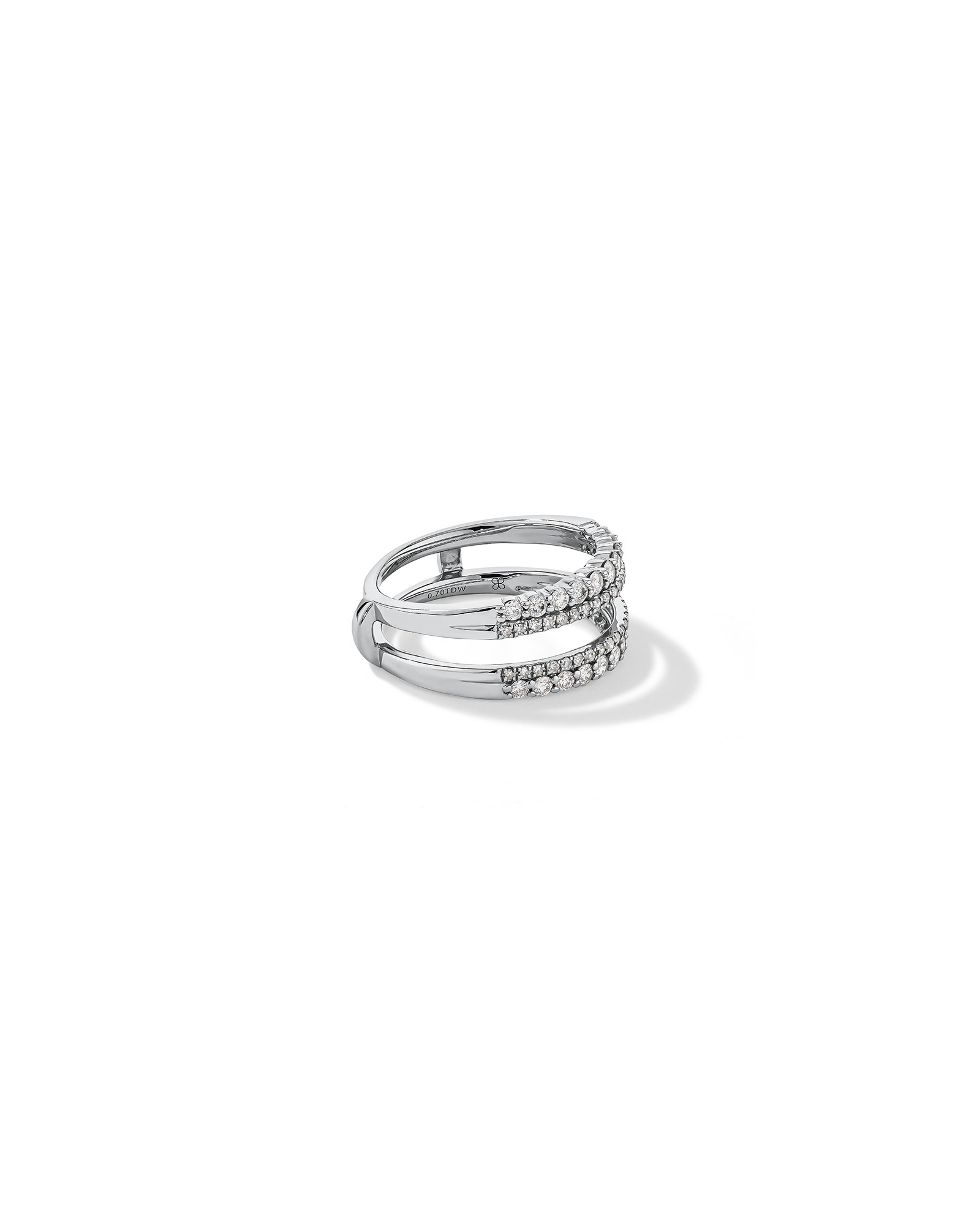 Enhancer Ring with 0.70 Carat TW of Diamonds in 14kt White Gold