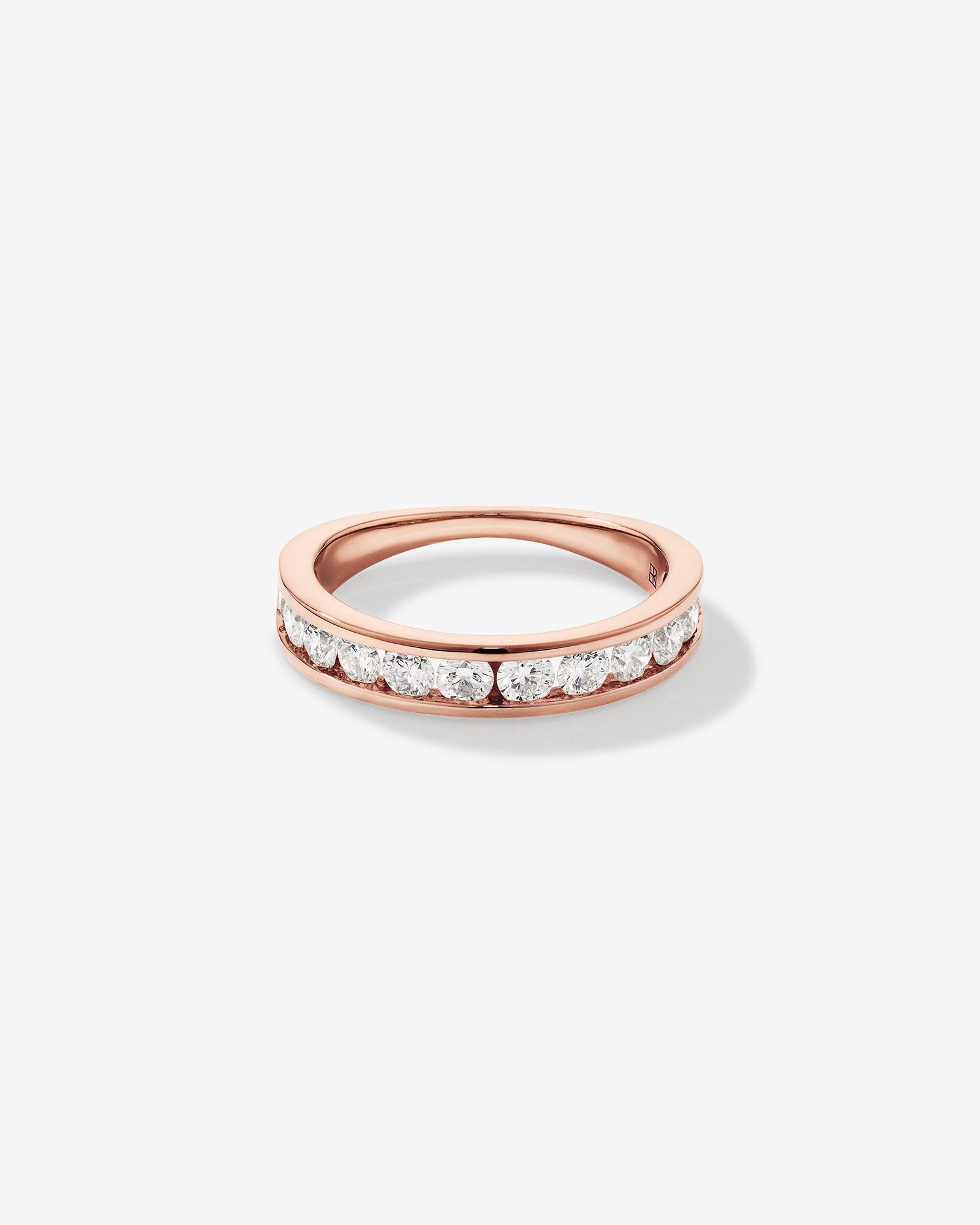1.00 Carat TW Channel Set Round Brilliant Laboratory-Grown Diamond Wedding Ring in 14kt Rose Gold