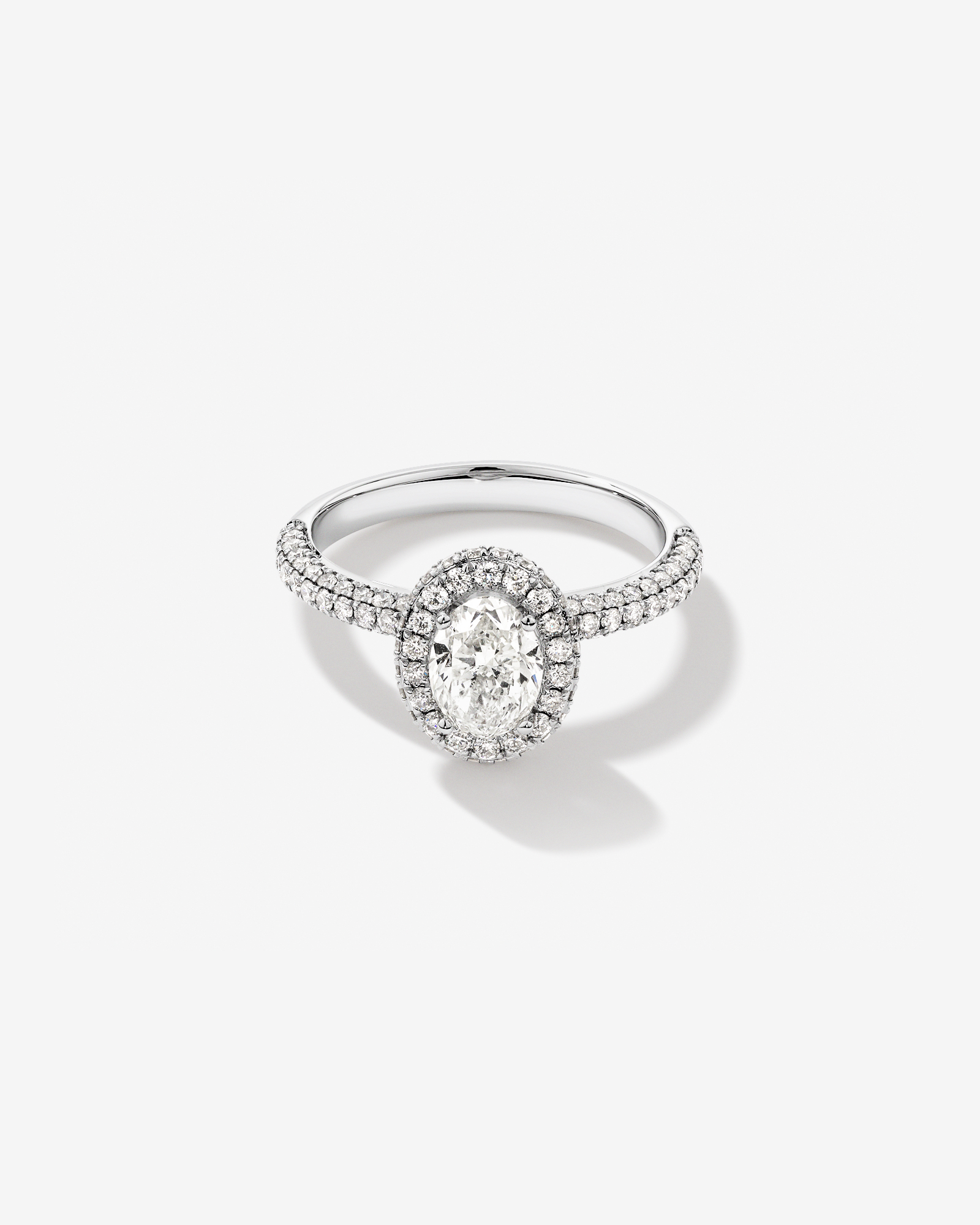 Bague de fiançailles TW 1,65 carat en platine