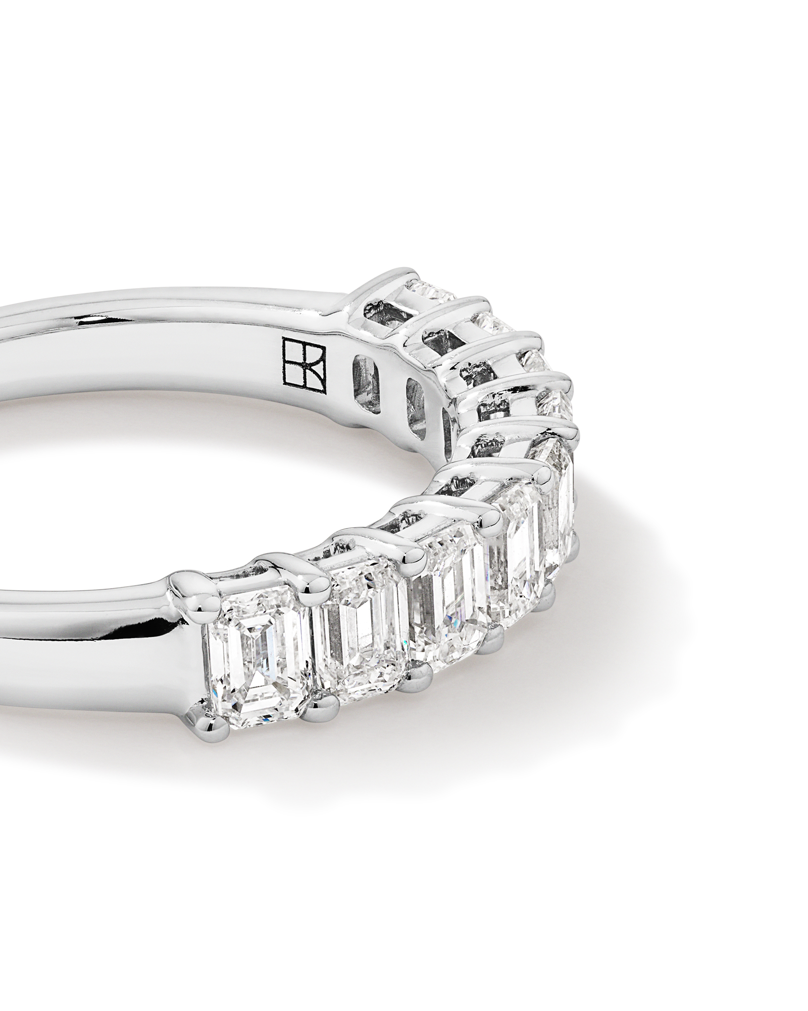 1.17 Carat TW Emerald Cut Laboratory-Grown Diamond Wedding Band in 14kt Gold