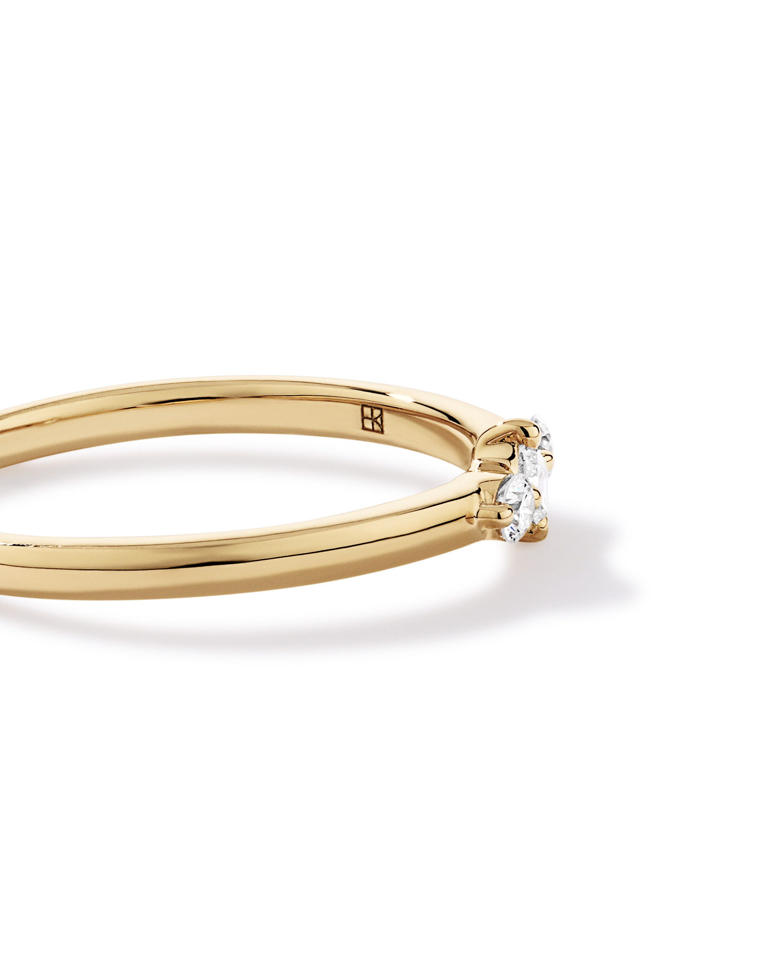 Carat TW Laboratory-Grown Diamond Stacker Ring 10kt Yellow Gold