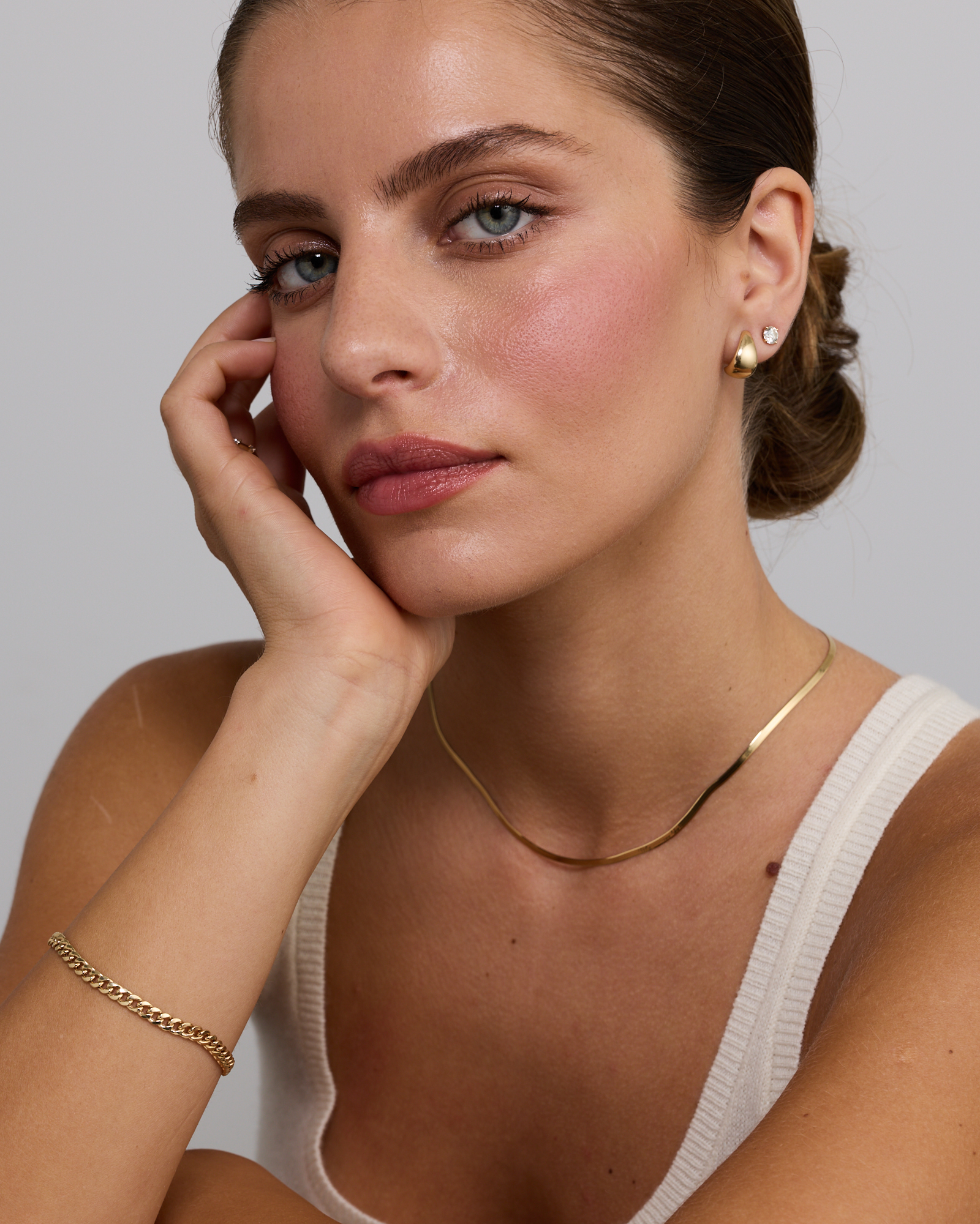 19cm (7.5”) Hollow Miami Curb Bracelet in 10kt Yellow Gold