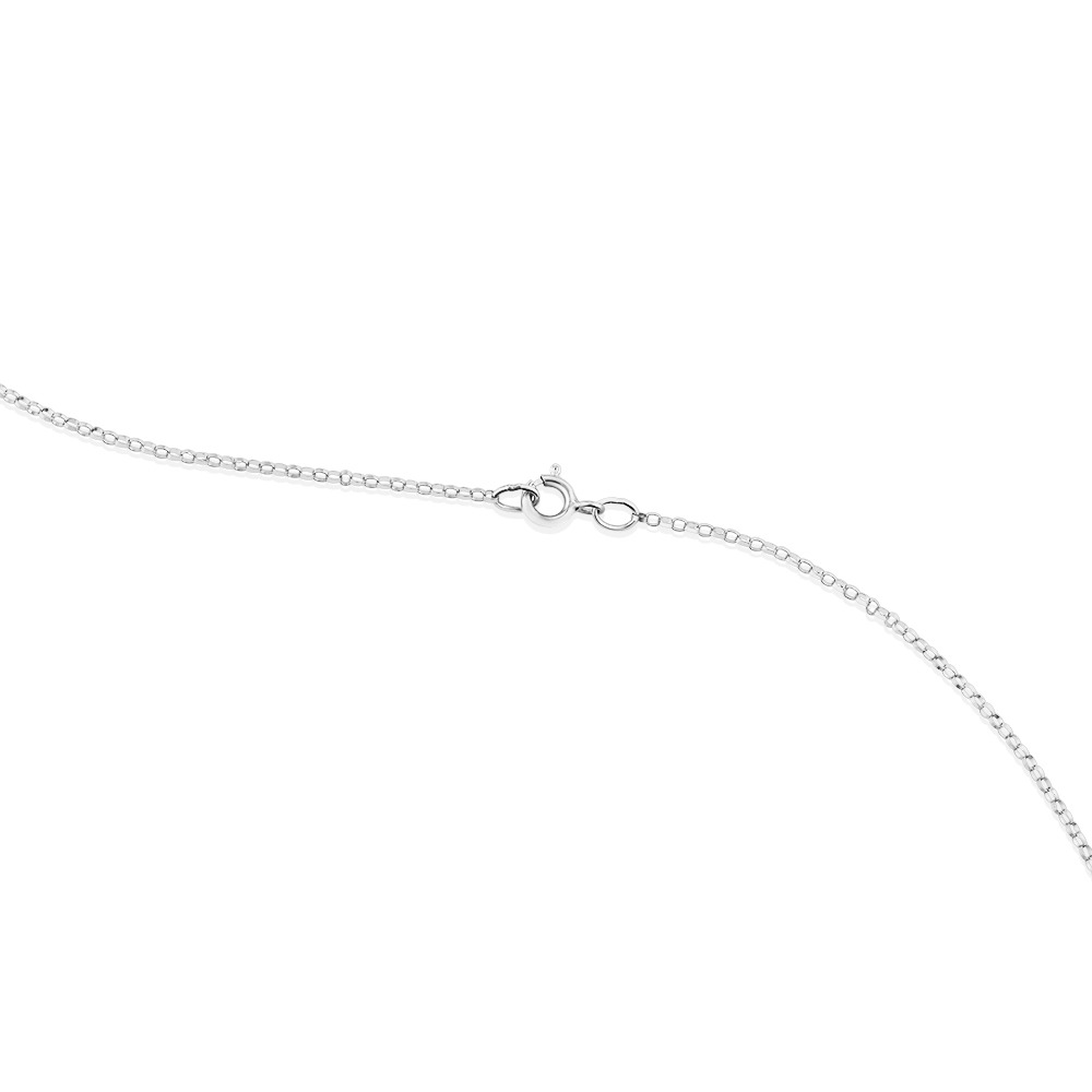 Collier à initiale « K » en or blanc 10 K avec diamants totalisant 0,10 ct