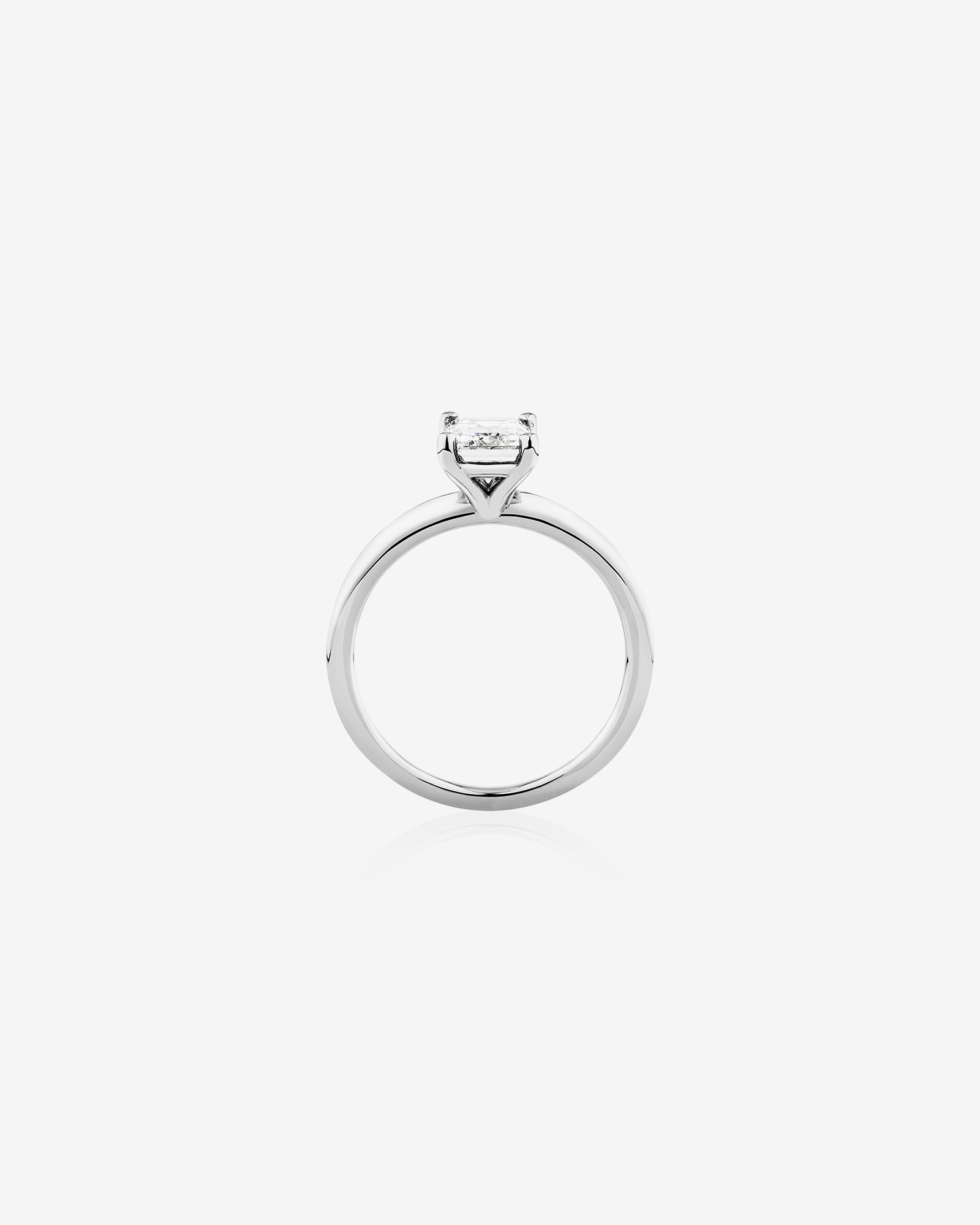 1.25 Carat Emerald Cut Laboratory-Grown Diamond Ring In 14kt White Gold