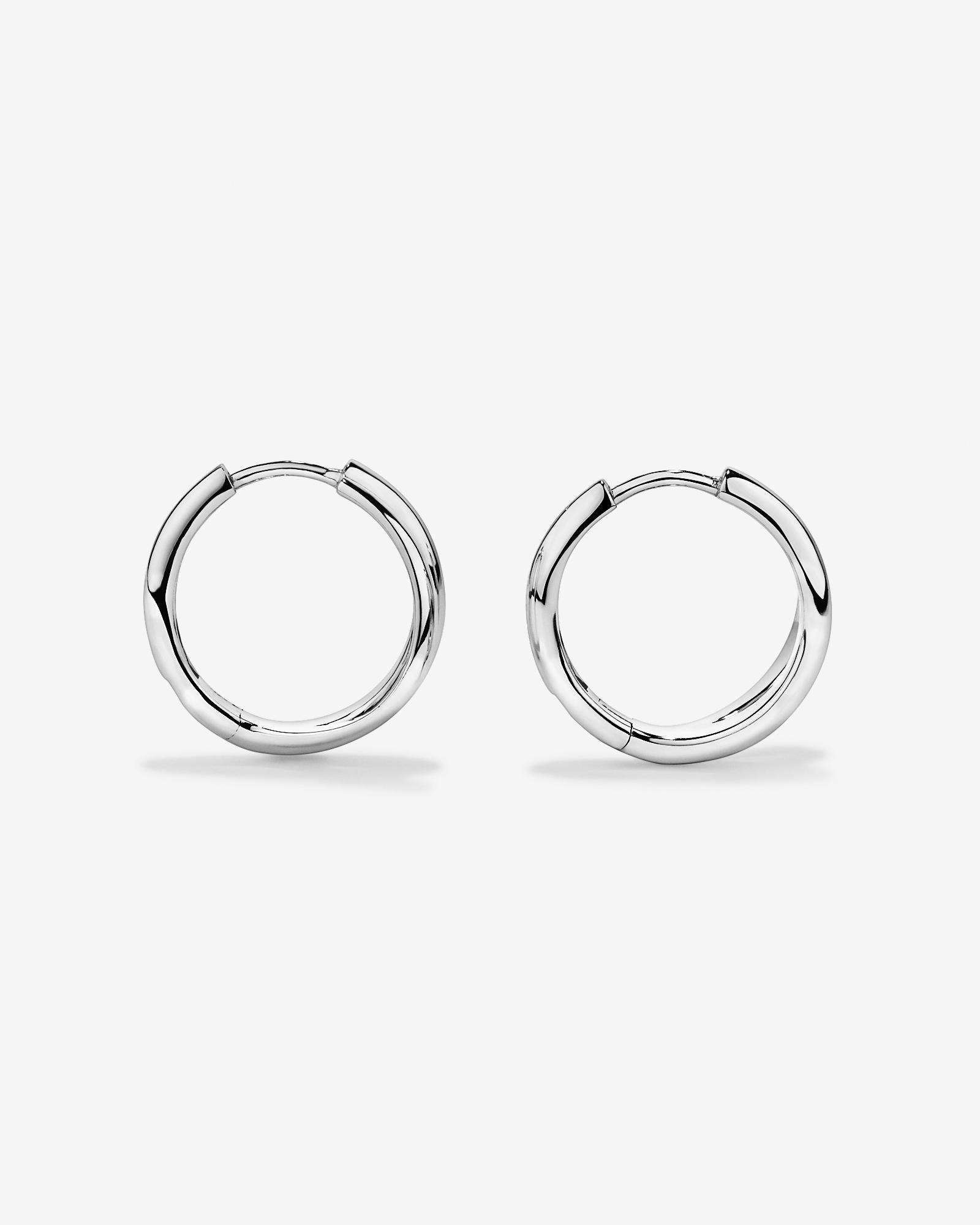 Split Huggie Earrings in Sterling Silver