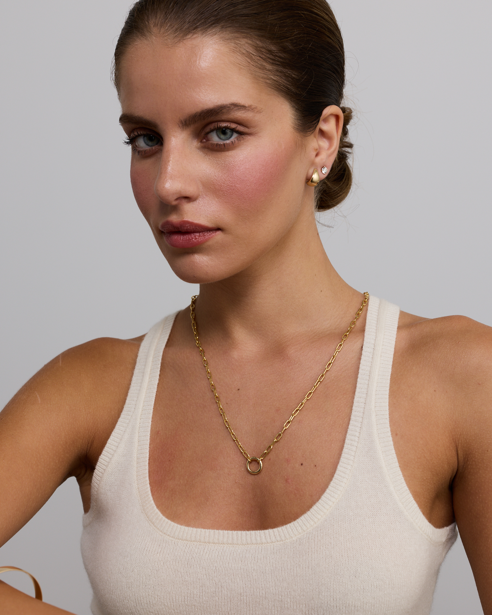 60cm (24") Round Paperclip Open Chain in 10kt Yellow Gold