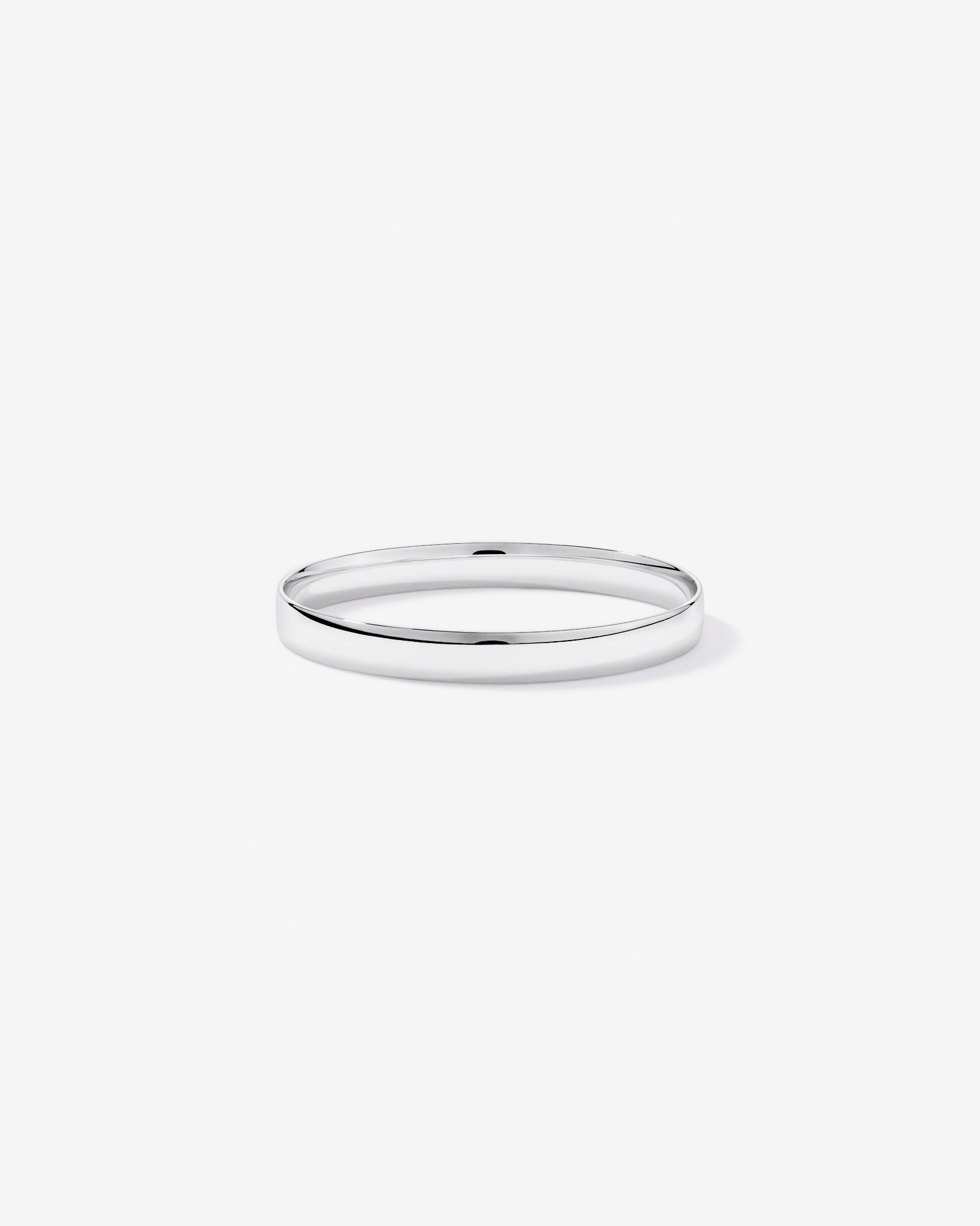 Jonc ovale large plein 65 mm en argent sterling