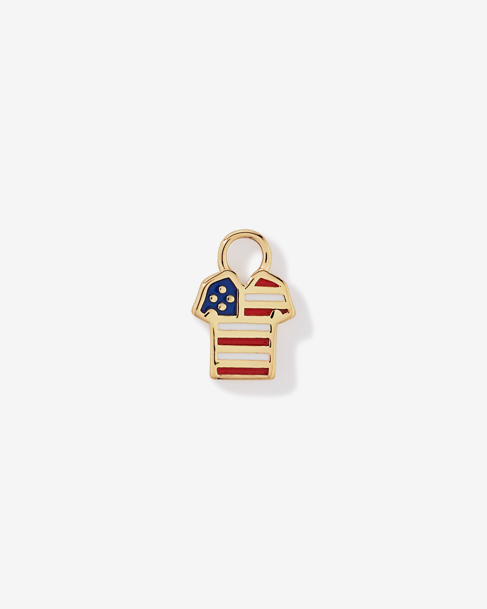 USA Jersey Earring Charm in 18Kt Vermeil