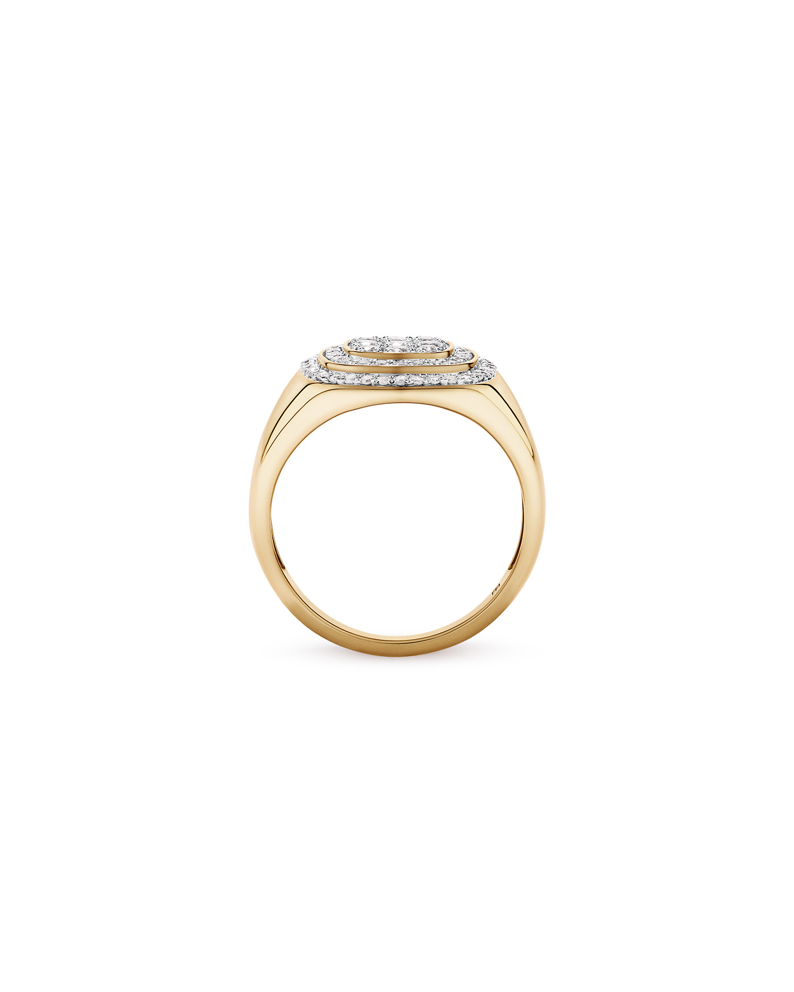 0.75 Carat TW Men’s Diamond Cluster Ring 10kt Yellow Gold