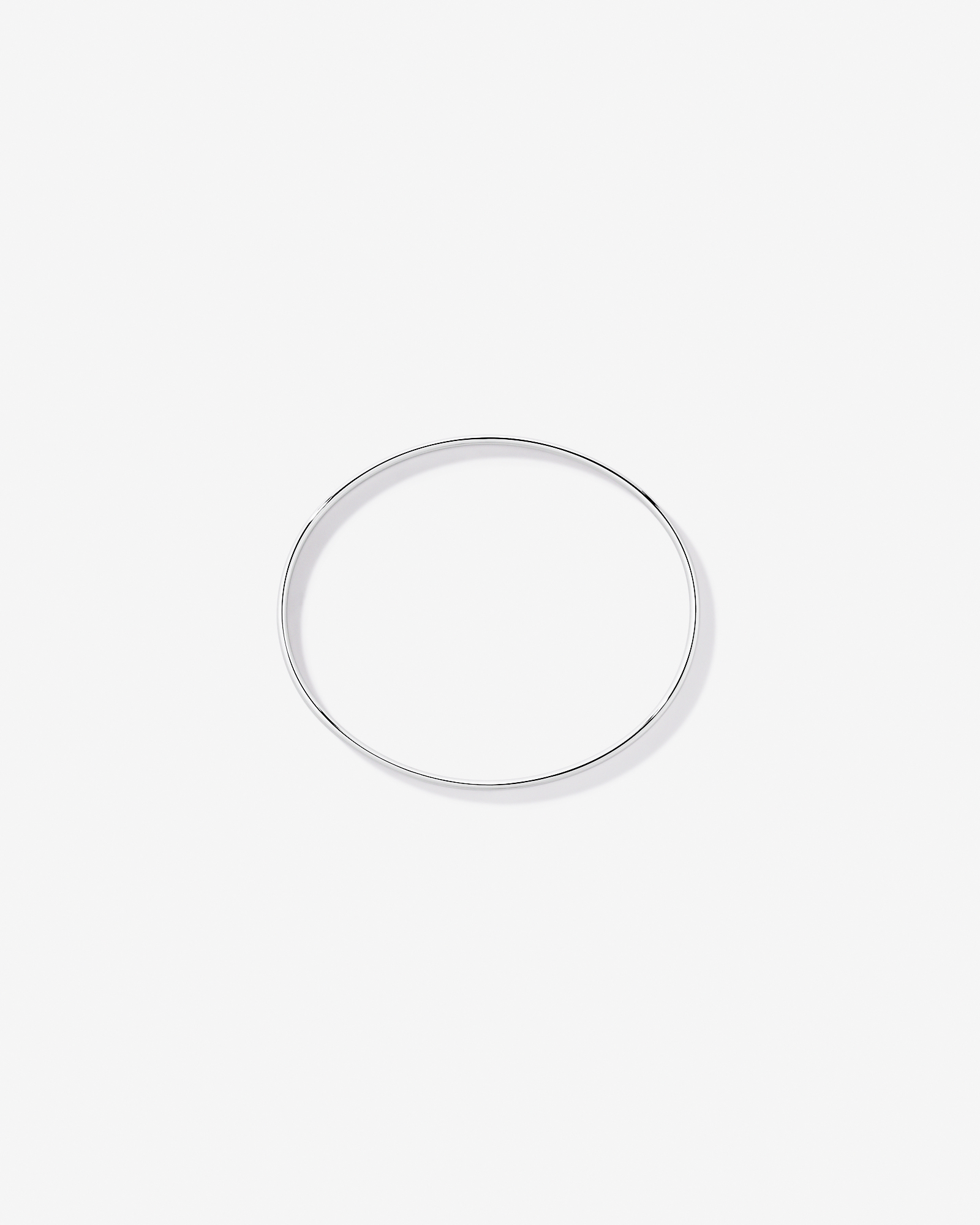 65mm Solid Oval Classic Bangle in Sterling Silver