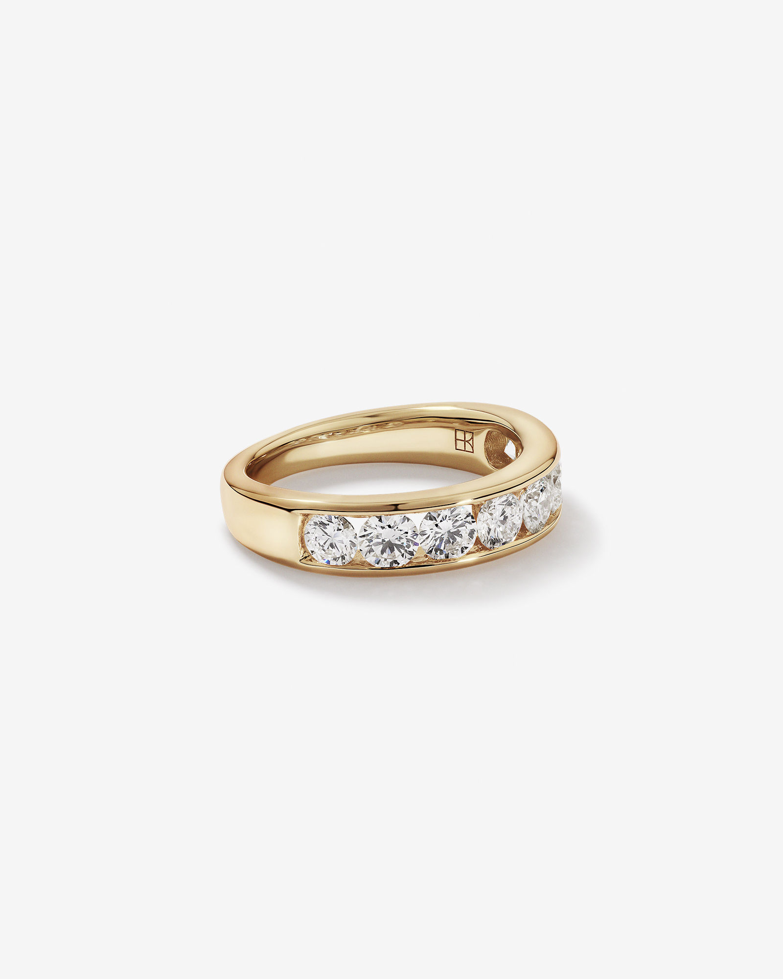 1.50 Carat TW Channel Set Round Brilliant Lab-Grown Diamond Wedding Ring in 14kt Yellow Gold